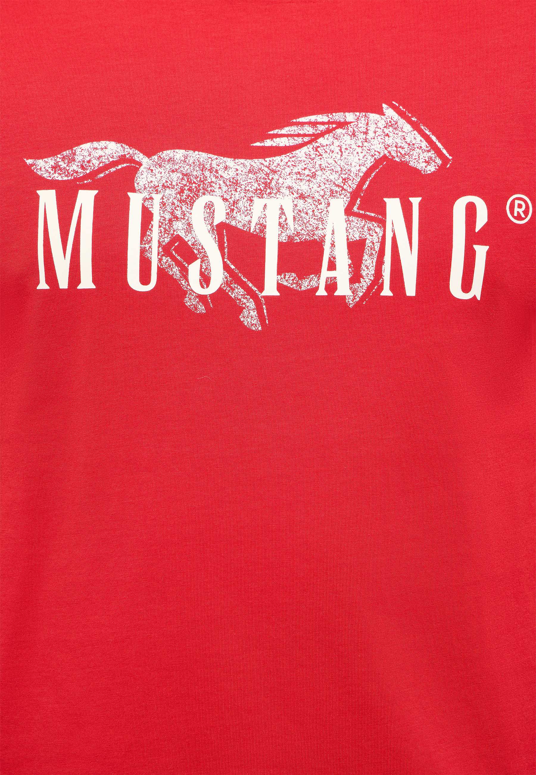 t-shirt, rot, mustang, logo, grafik