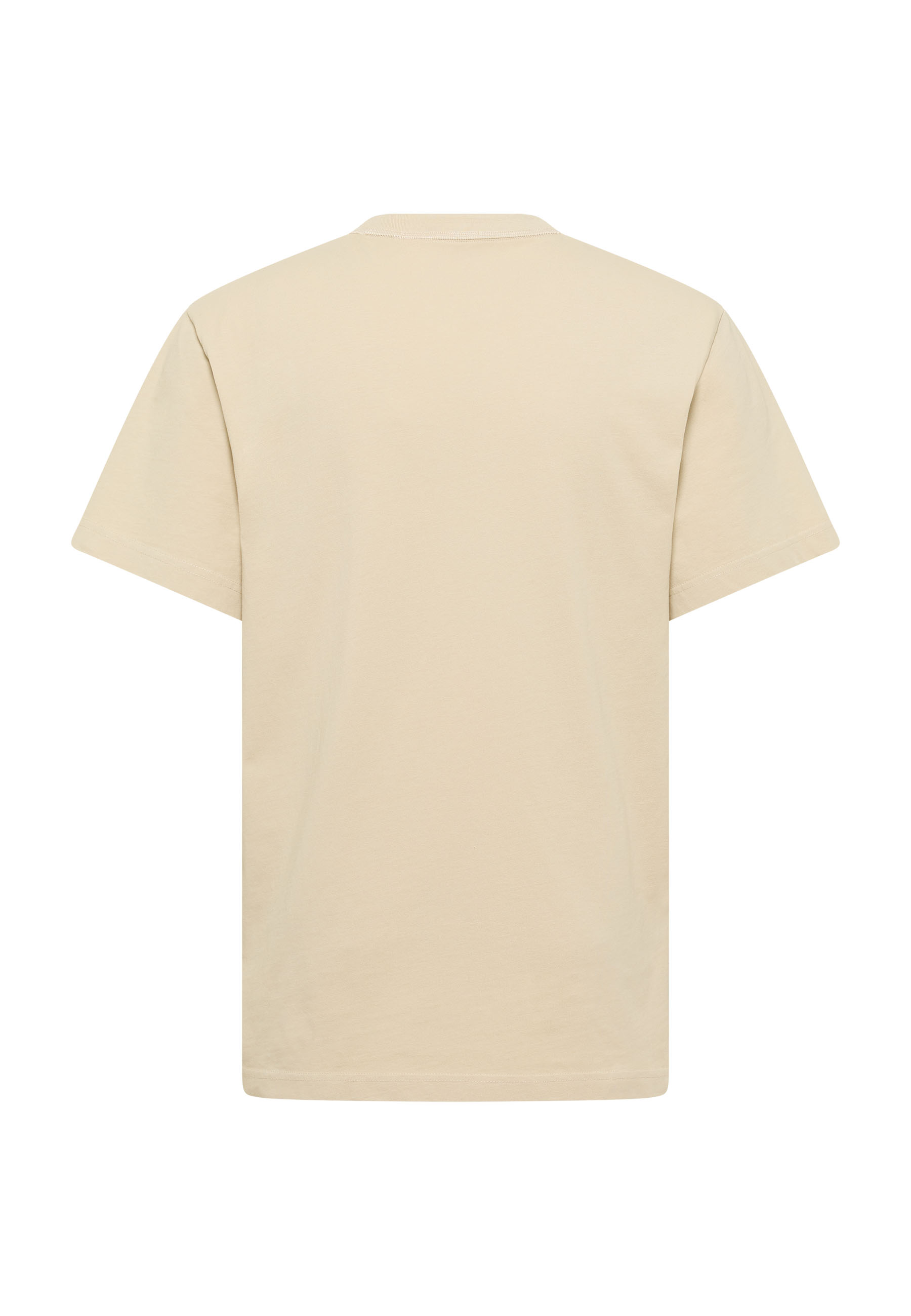 T-Shirt, Beige, Kurzarm, Rundhals, Unifarben
