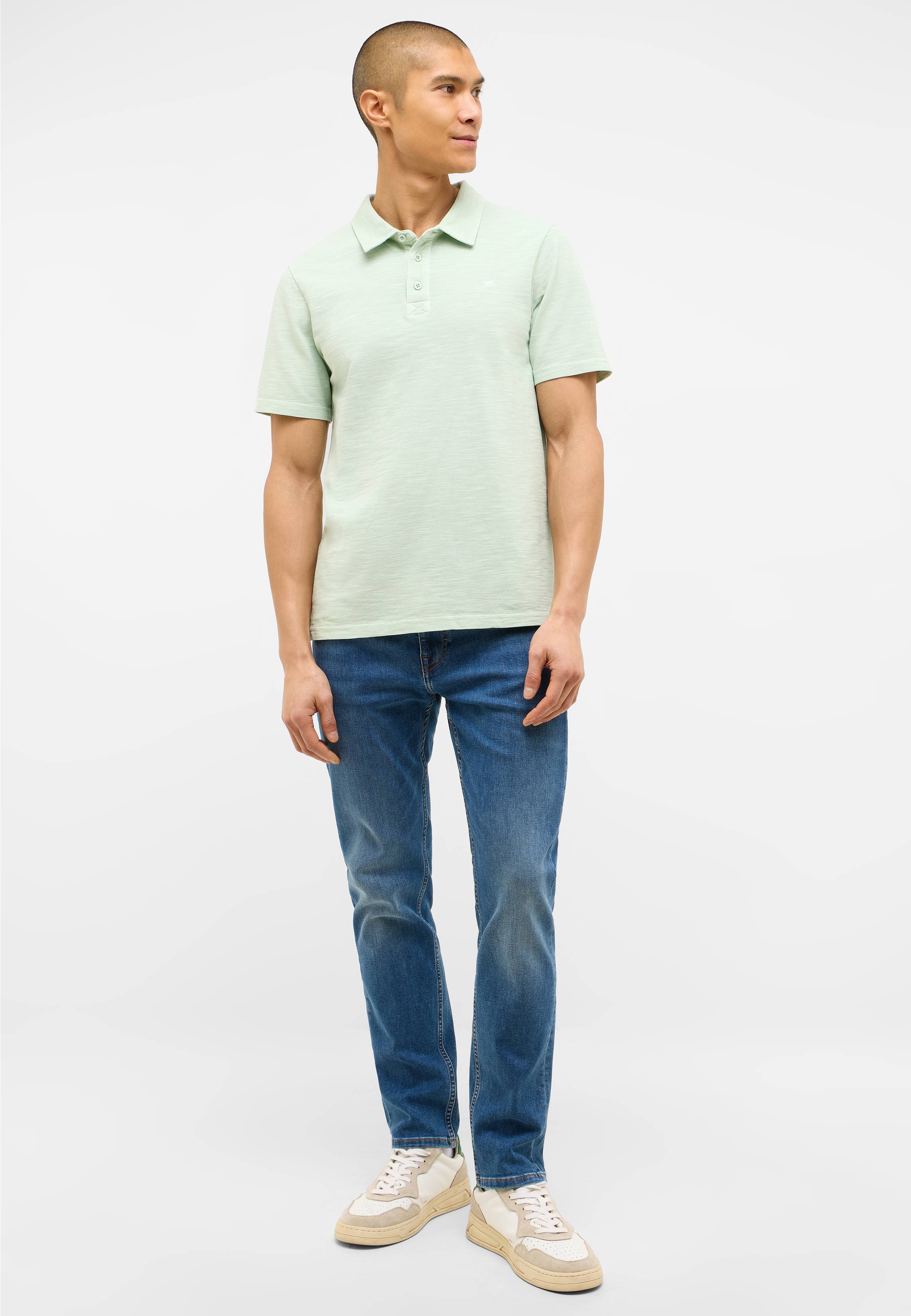 Hosen, T-shirt, Person, Stehend, Hemd