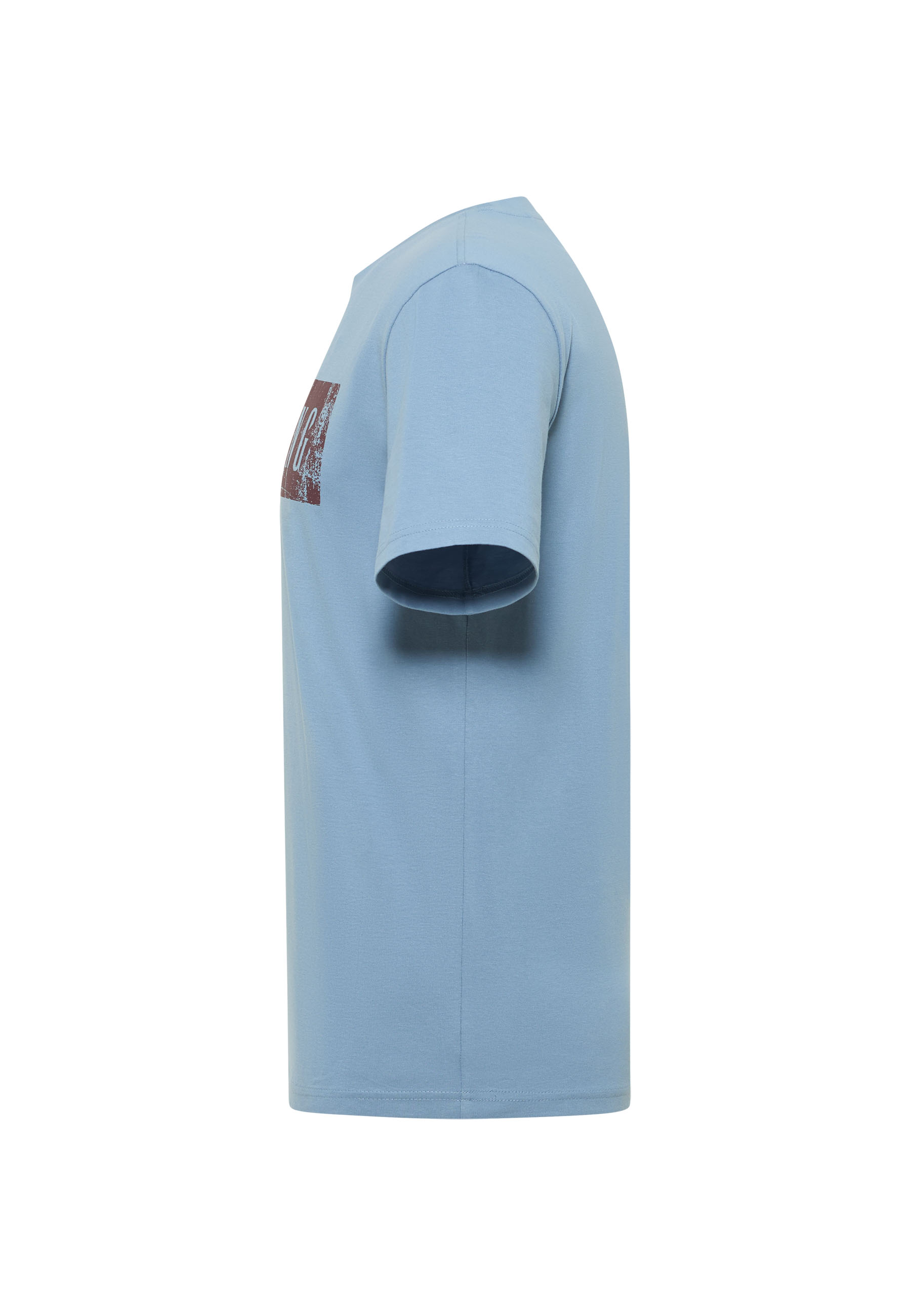 T-Shirt, Light blue, Short sleeve, Crew neck, Cotton blend