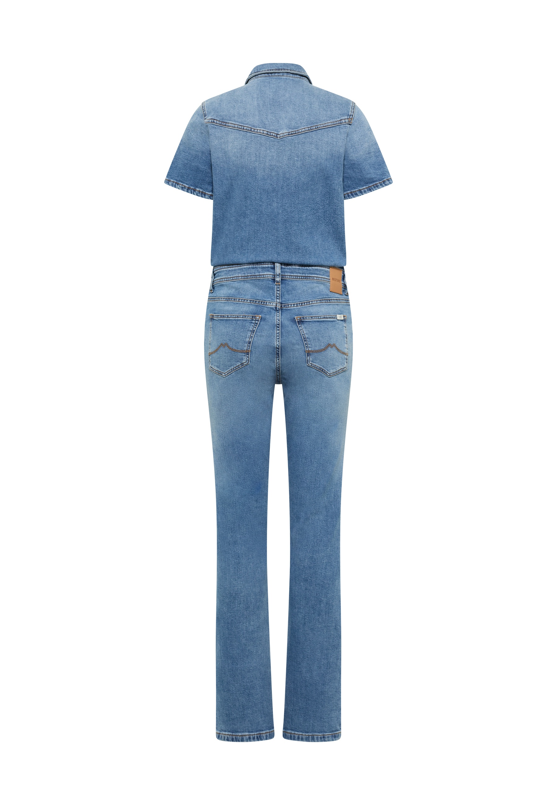 Jeans, Denim, Blue color, Back view, Pocket stitching