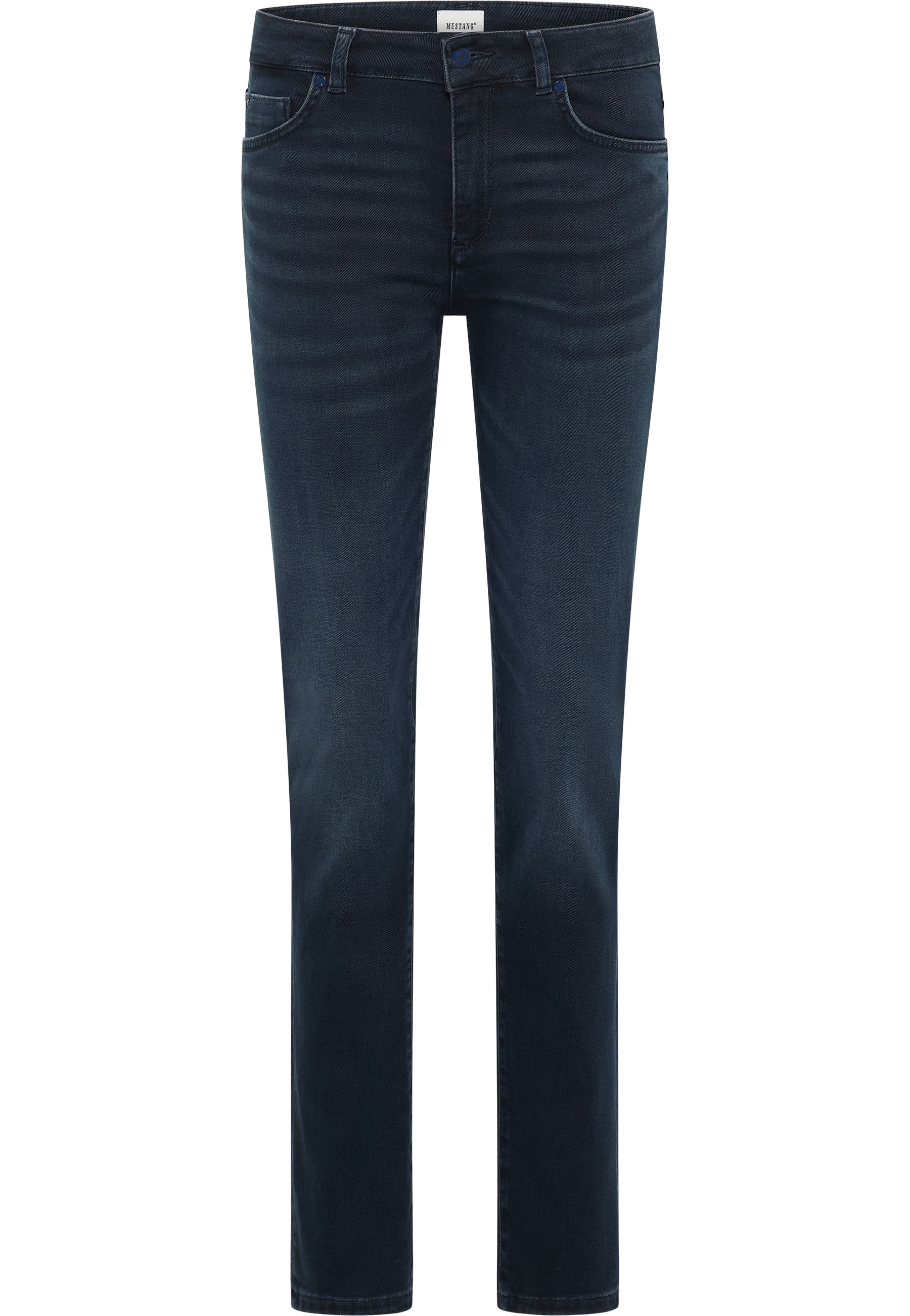 Jeans, Denim, Dunkelblau, enger Schnitt, Straight Fit