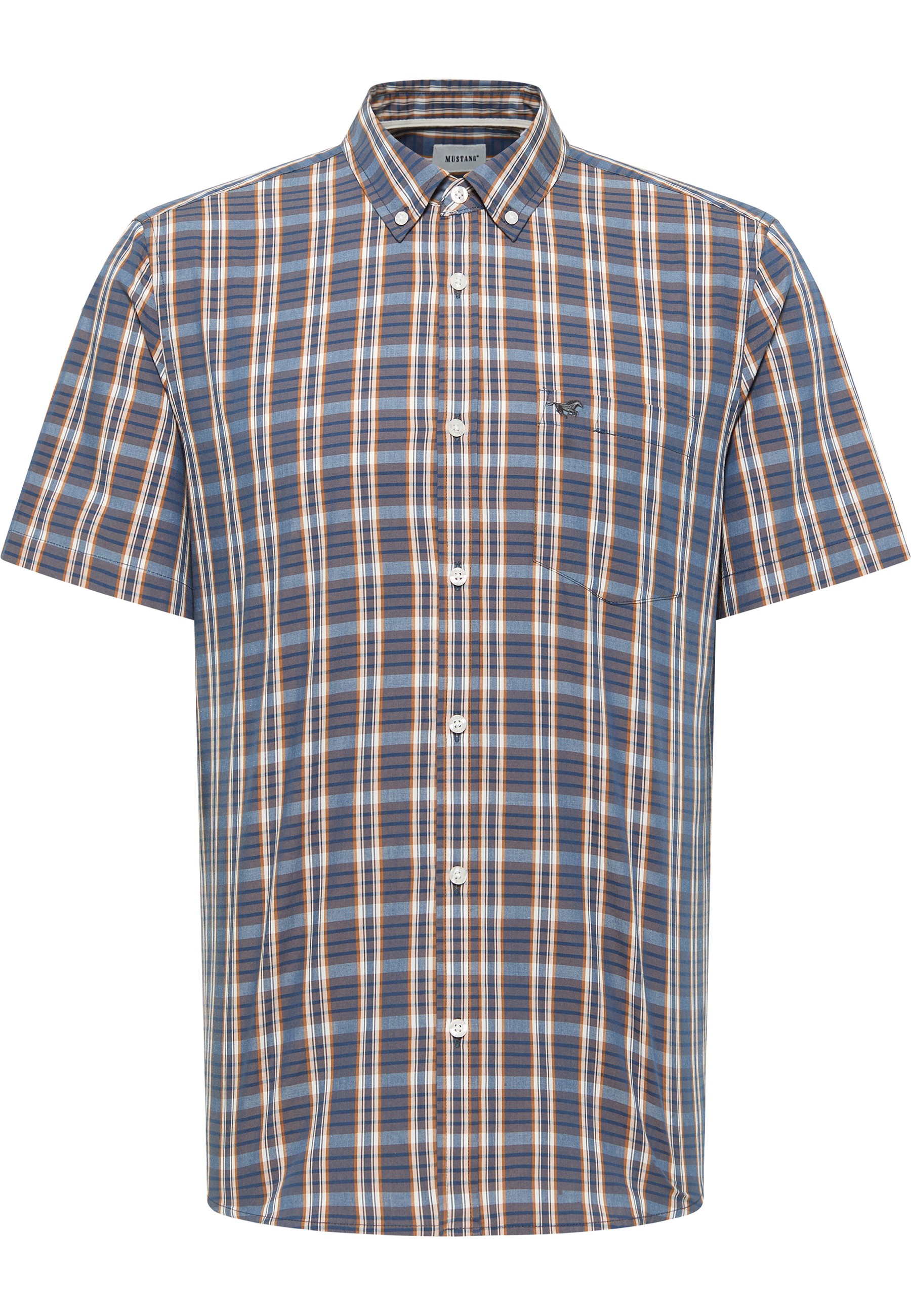 Mustang Herren Kurzarmhemd Style Gilroy, bunt