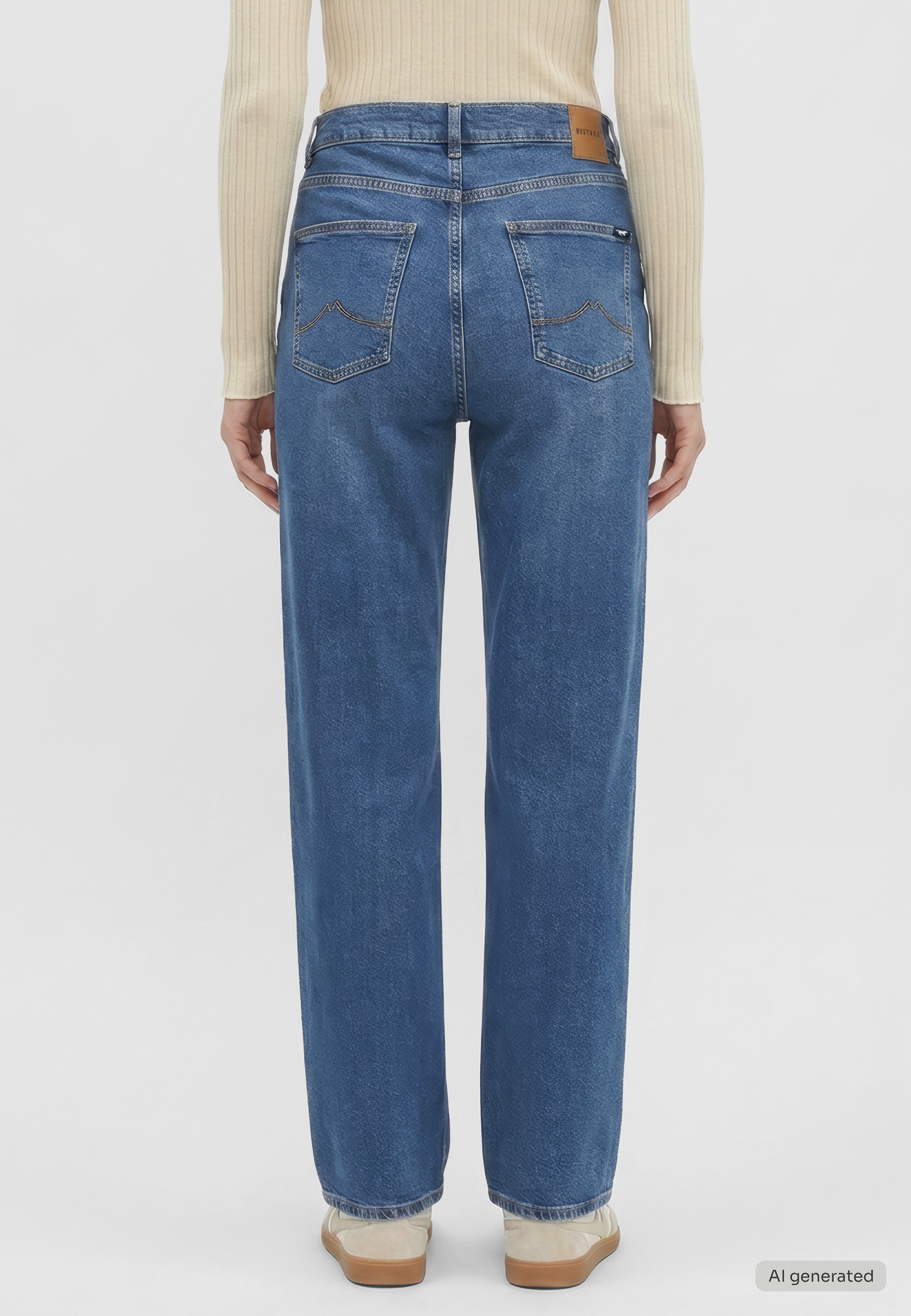 Jeans, Denim, hoher Taillen, Hohlenausschnitte?, gerader Bein