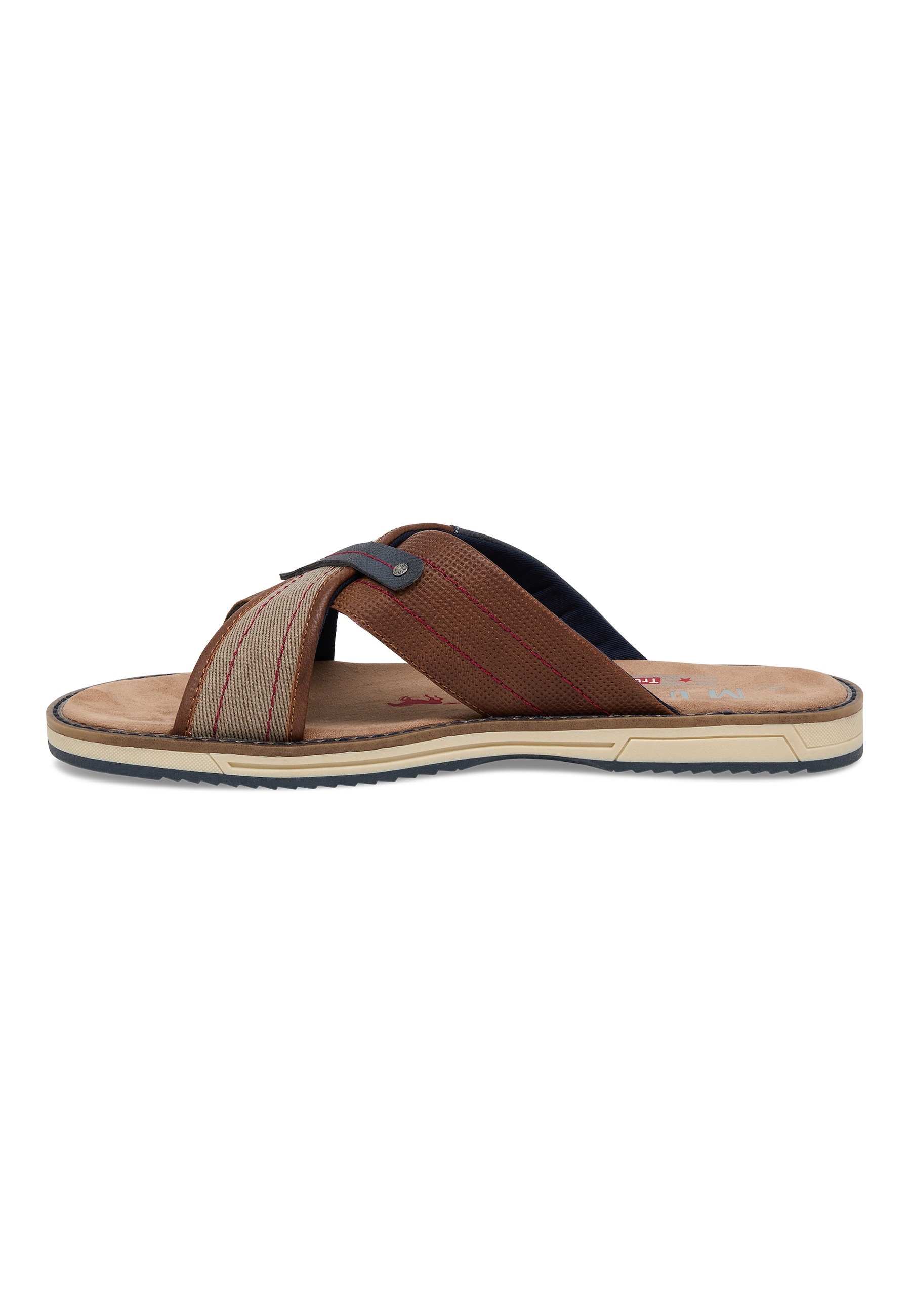 Sandal, Sandalen, Klettriemen, Grau, Braun