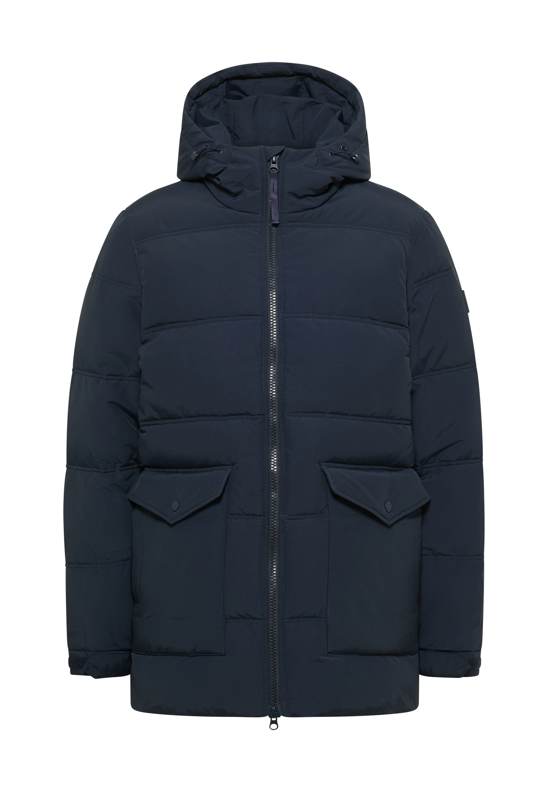 Pufferjacke, Winterjacke, Reißverschluss, Kapuze, Vordertaschen