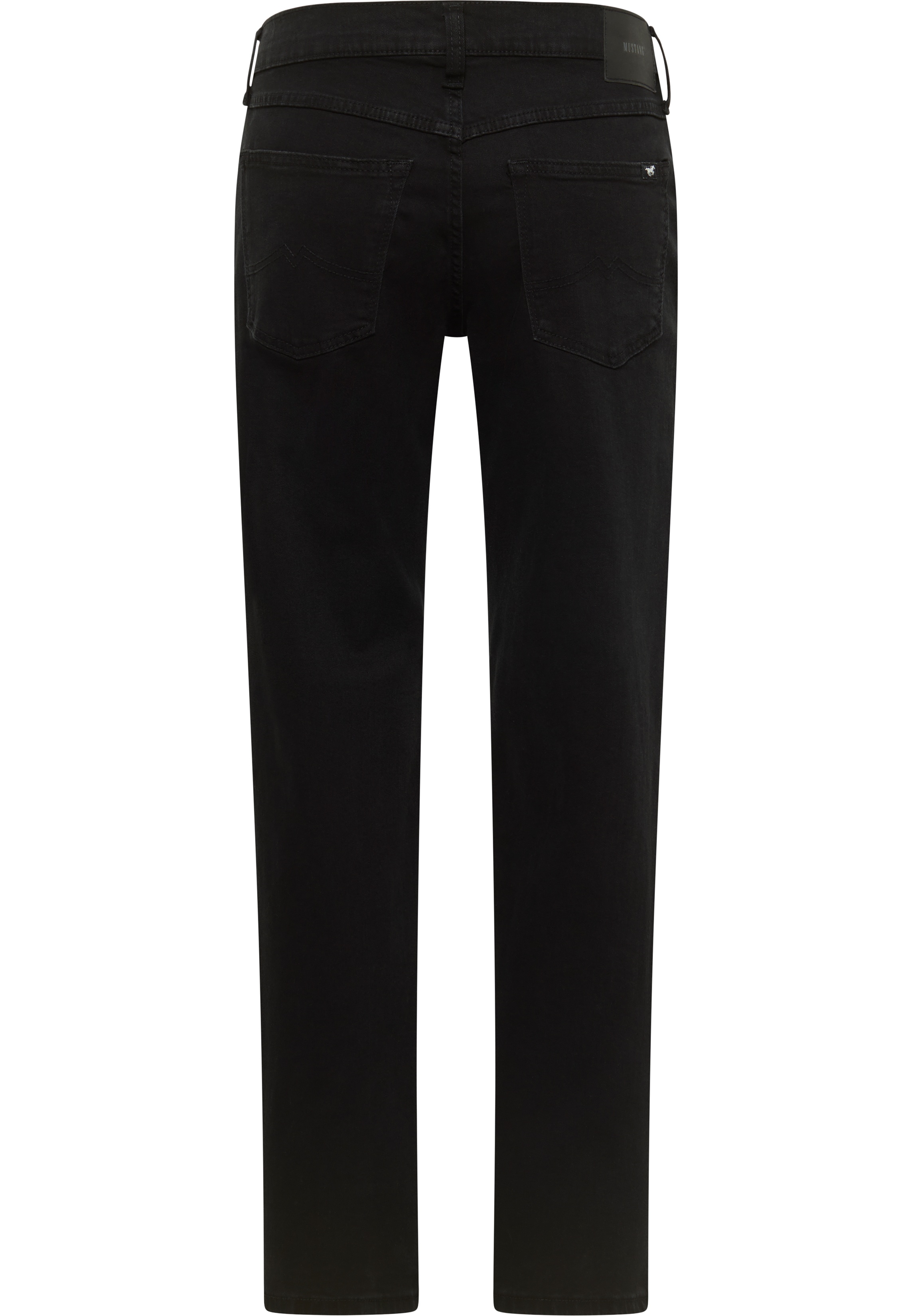 Jeans, Schwarz, Hintertaschen, Straight Leg, Denim