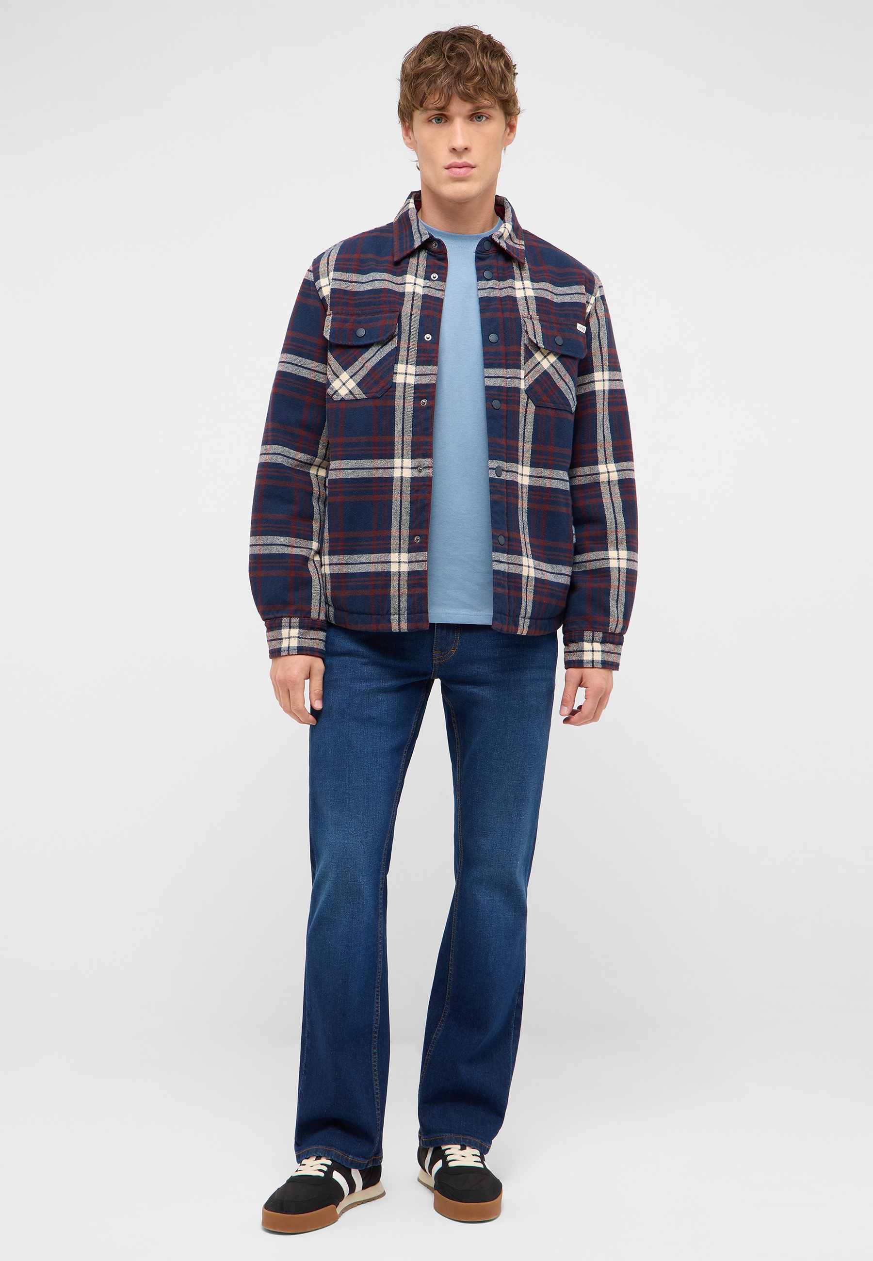 Flanellhemd, Plaid, Jacke, Baumwolle, Jeans