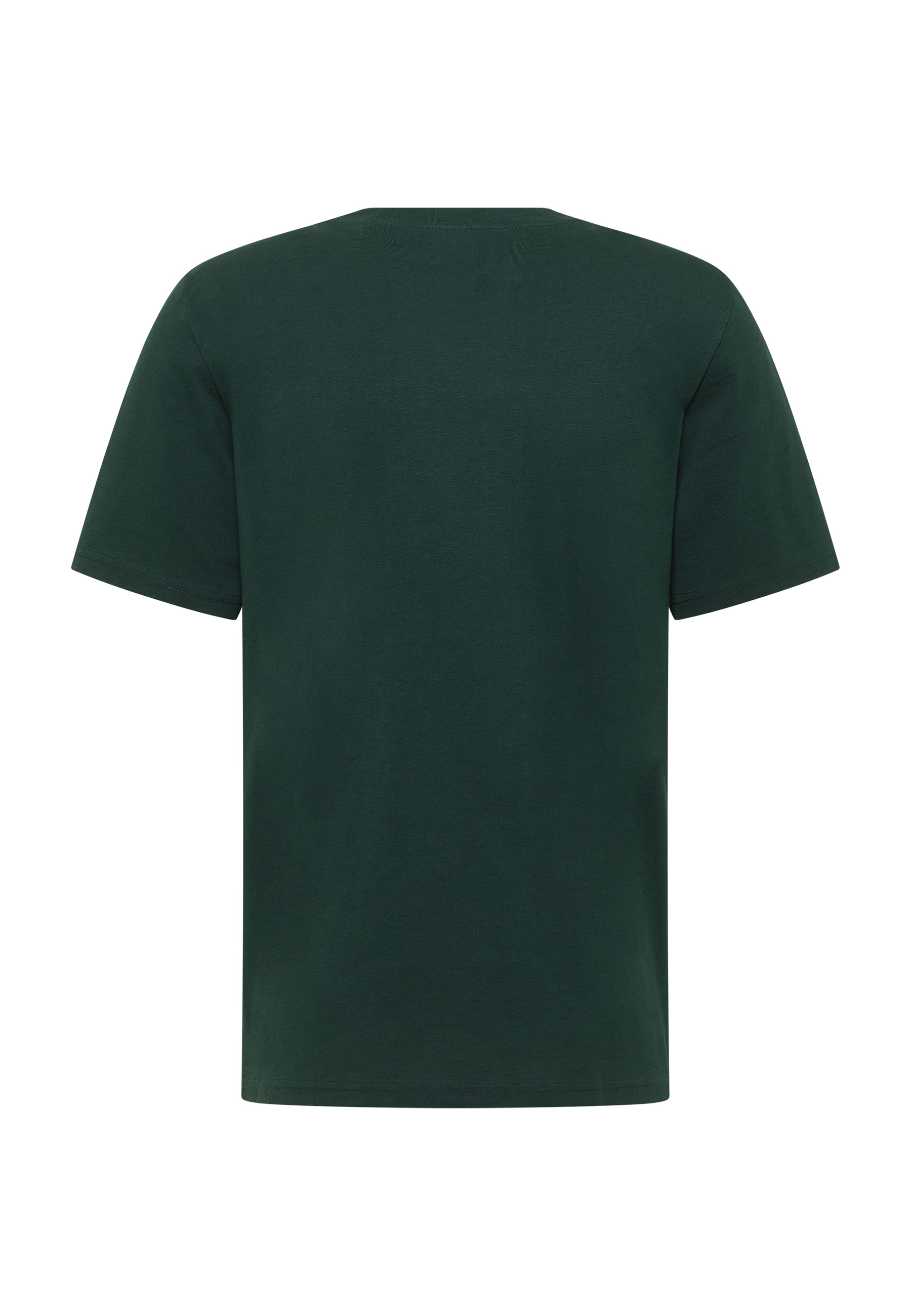 T-Shirt, Kurzarm, Uni-Farbe, Dunkelgrün, Baumwolle?