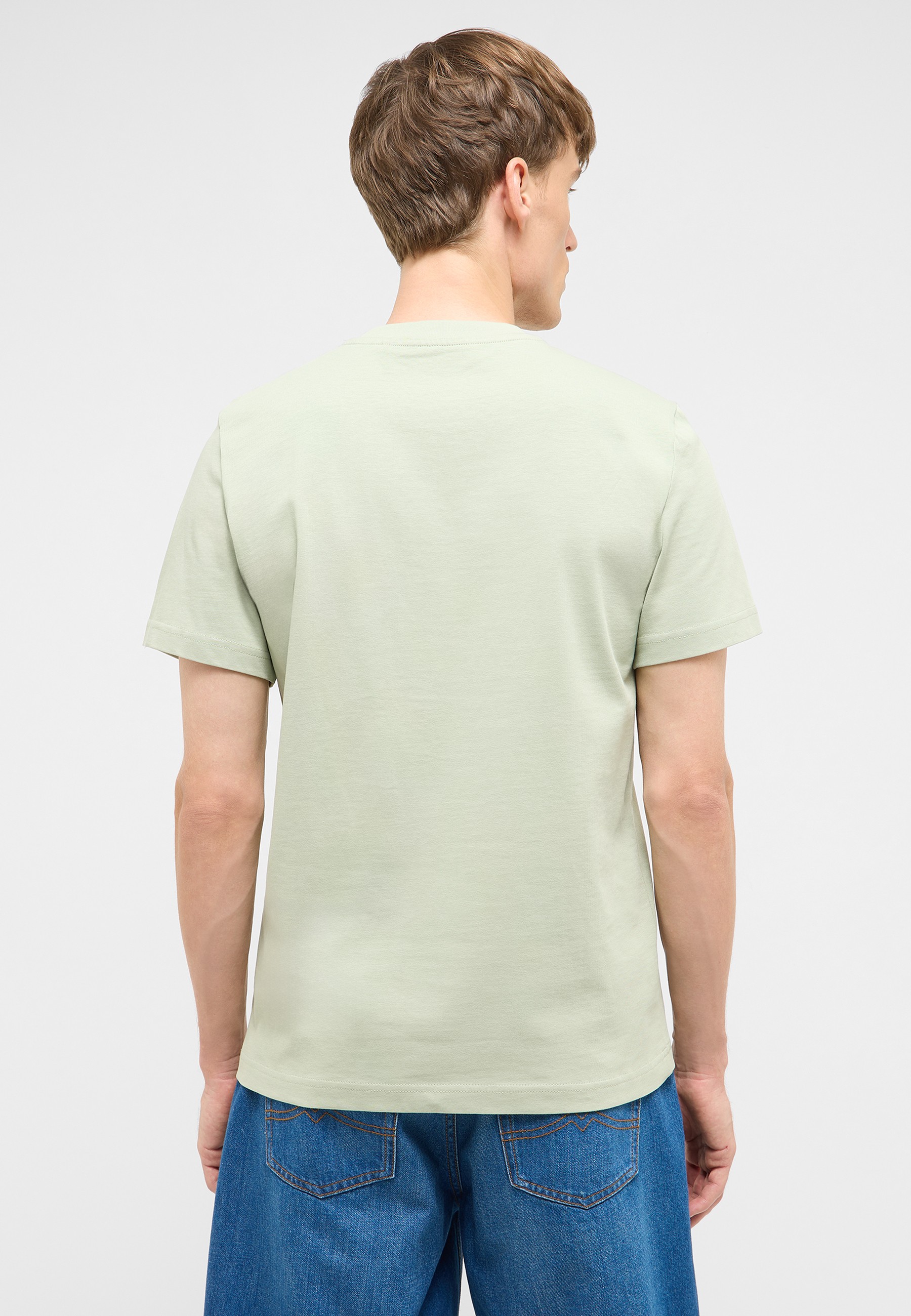 t-shirt, kurzarm shirt, rundhalsausschnitt, einfarbig, hellgrün