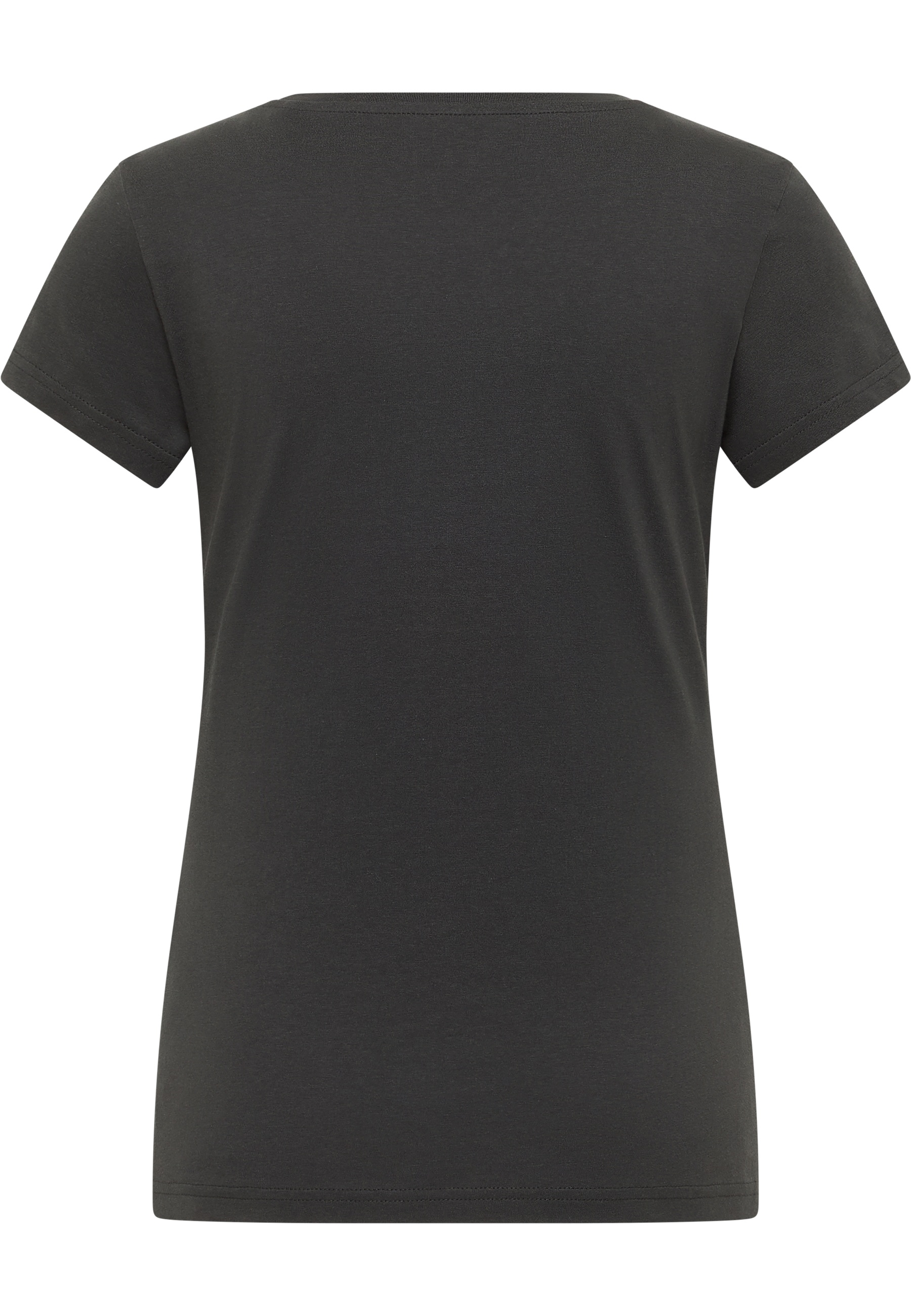 T-Shirt, Kurzarm, Unifarben, Baumwolle, Dunkelgrau