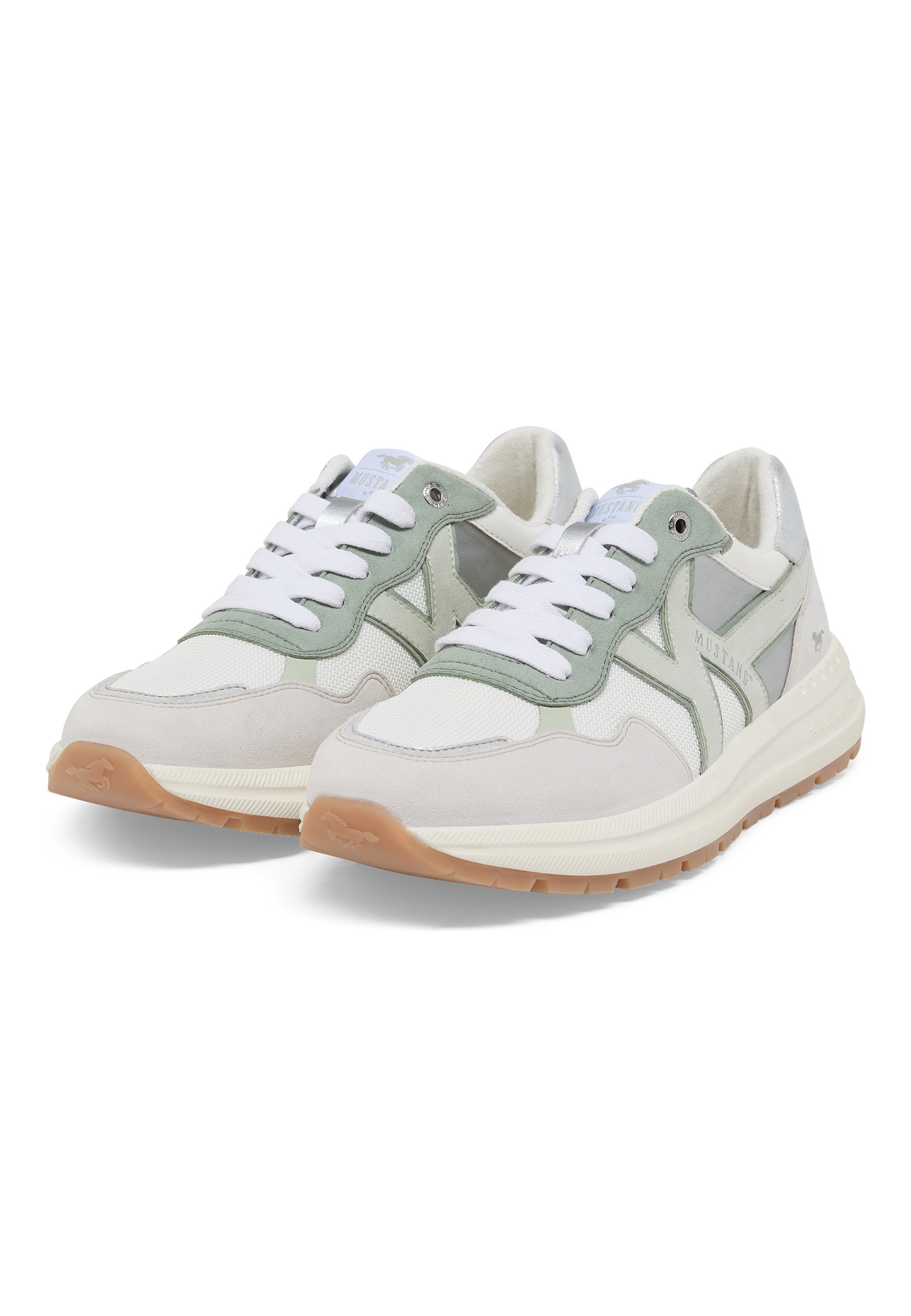 Sneaker, Low-cut, Netzoberteil, Panelled, Gummisohle