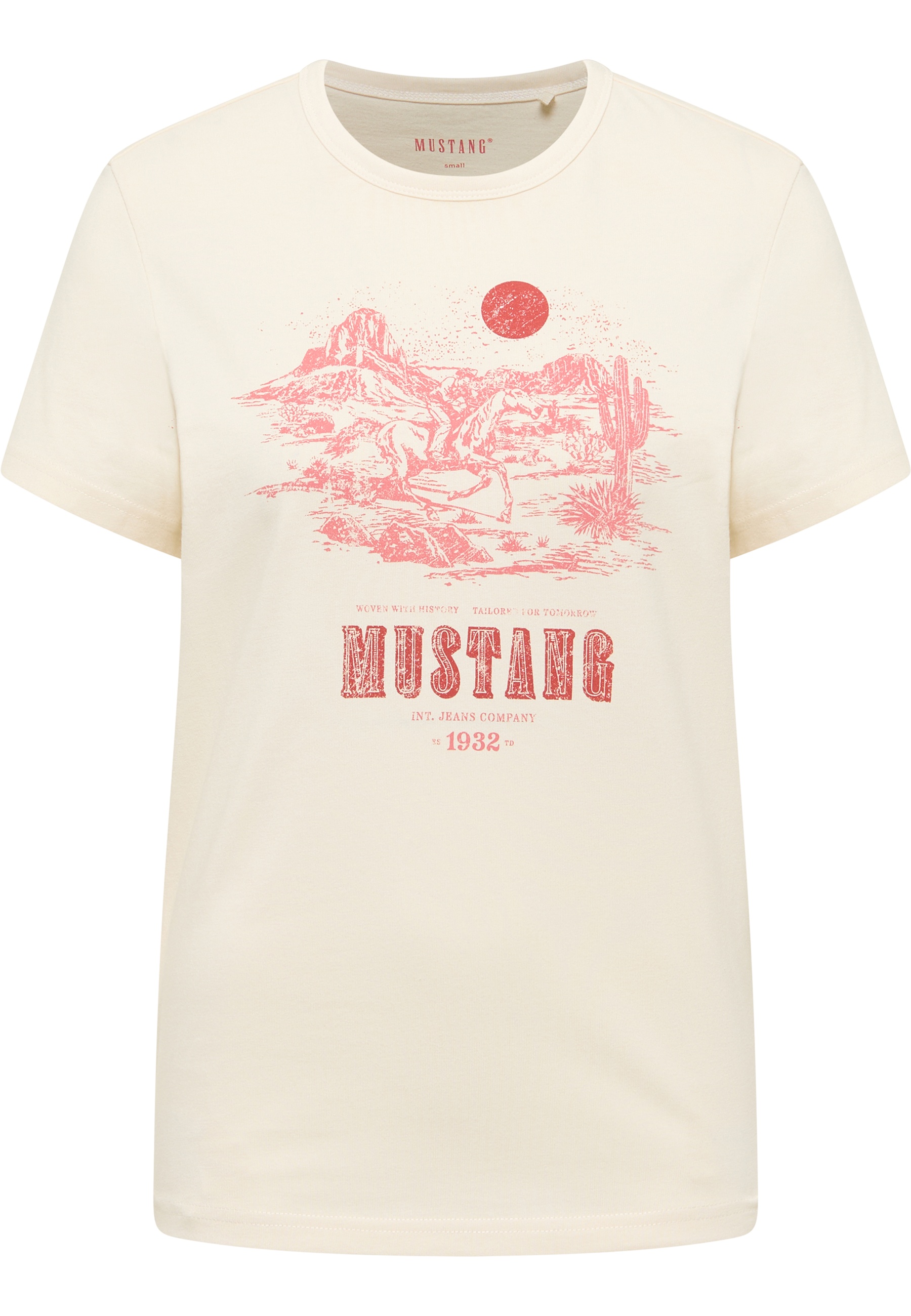 Mustang Damen T-Shirt Style Alma, offwhite