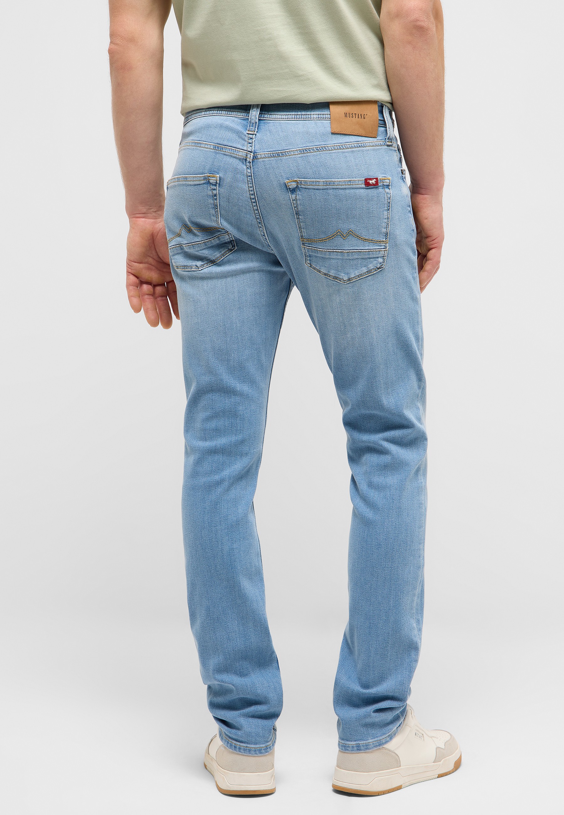jeans, hellblau, Rückseite, Denim, gerade Passform