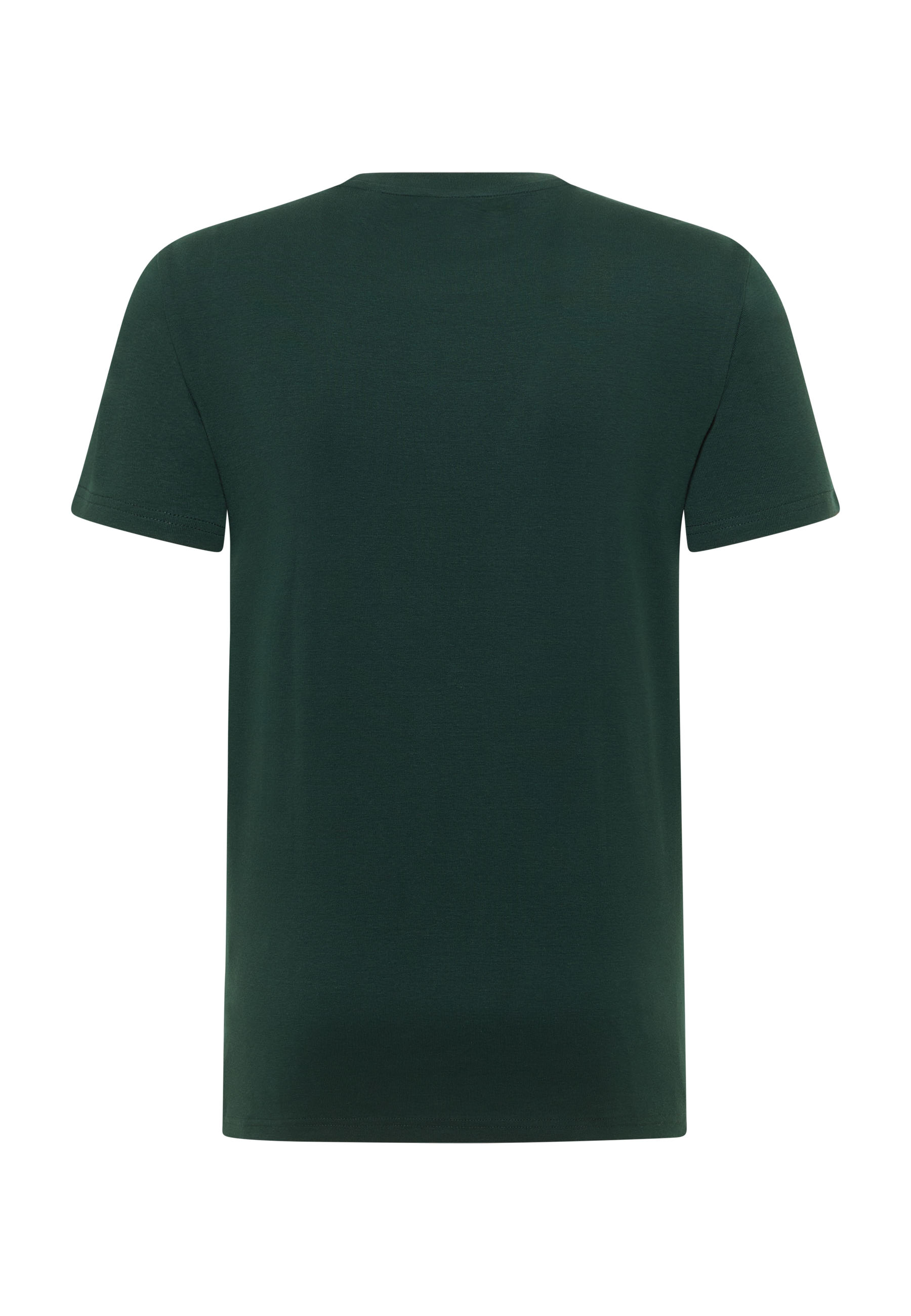 TShirt, Kurzarm, Uni, Baumwolle, dunkelgrün