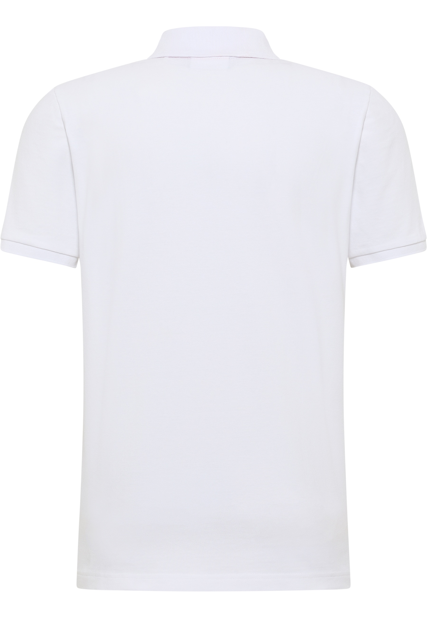 Polohemd, weiß, Kurzarm, Kragen, Strickpolo