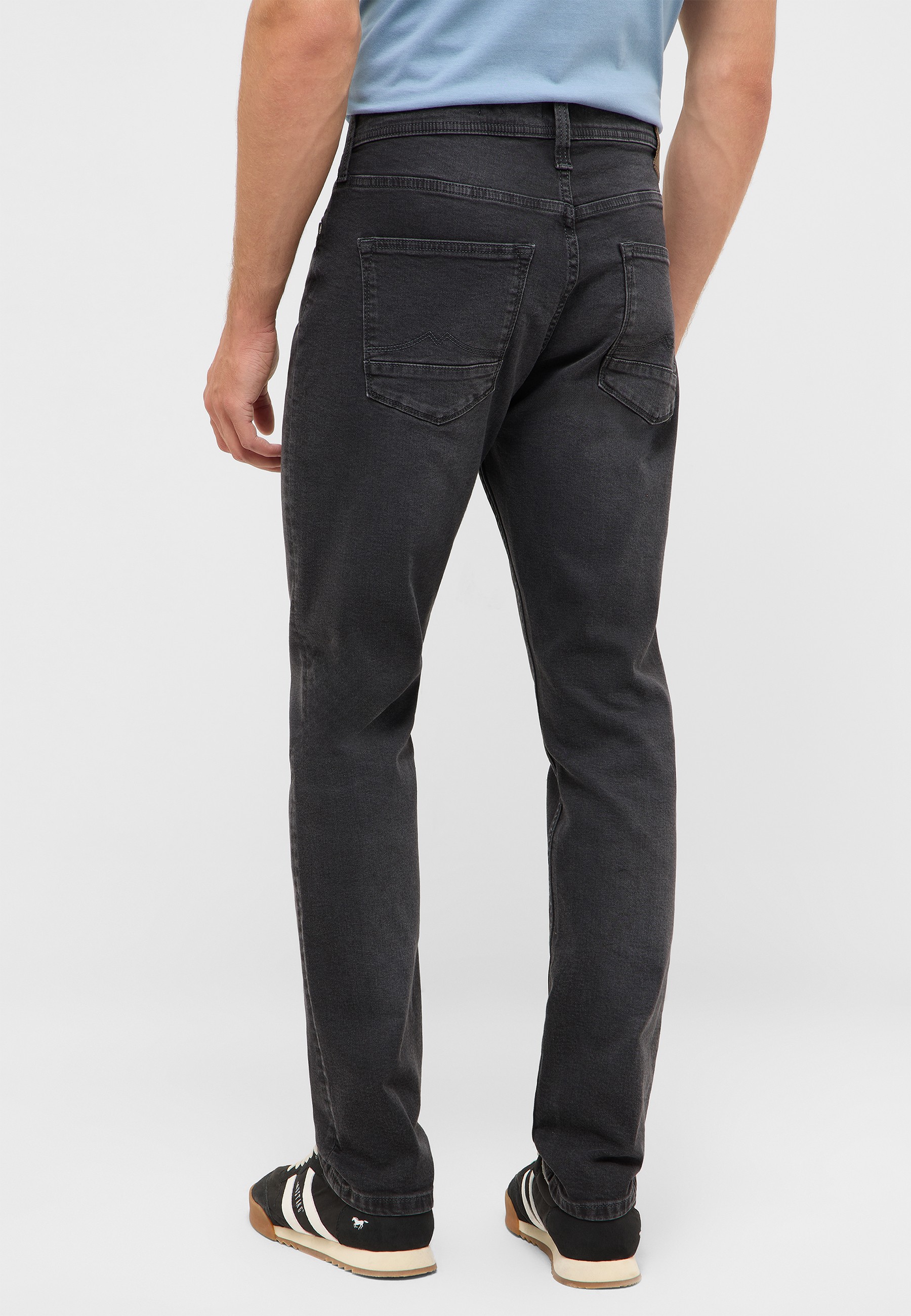Jeans, Hose, Stoff: Denim, Dunkelgrau, Rückenansicht