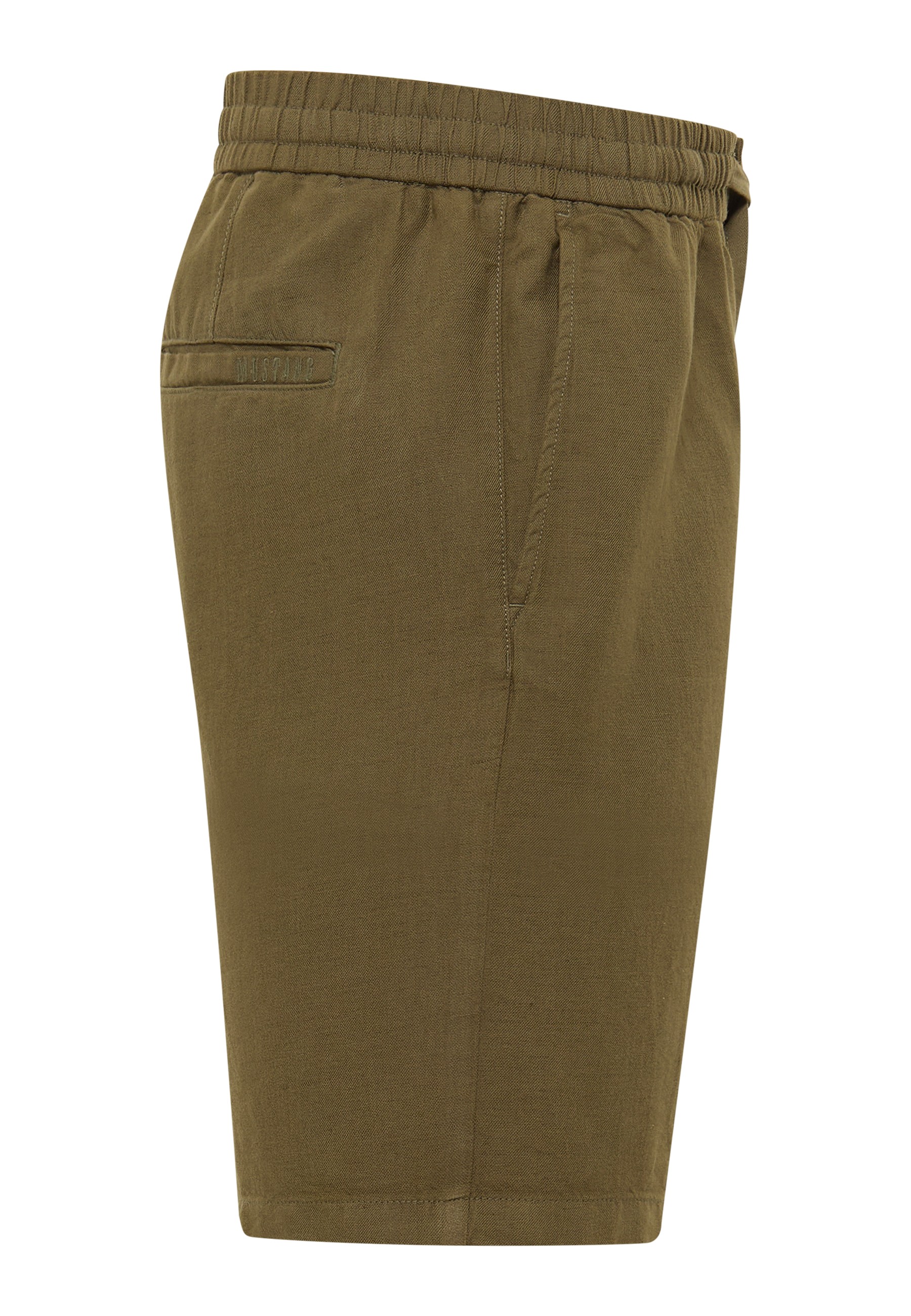 kurzeHose, khaki, elastischerBund, tasche, kniehoch