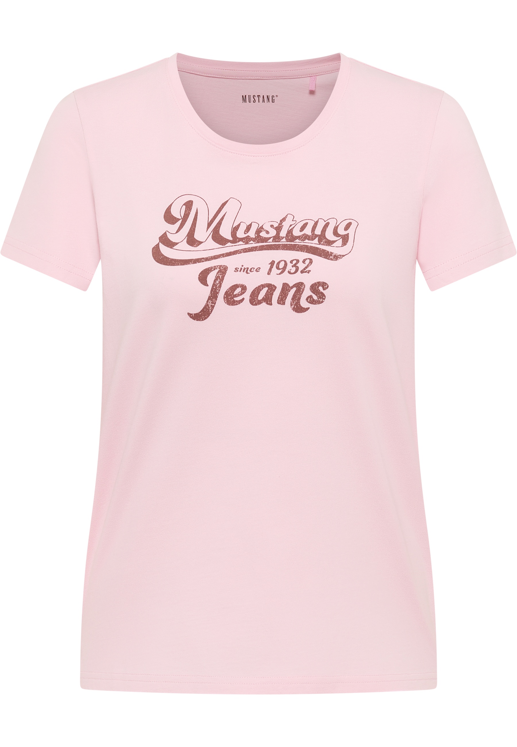 pink, T-Shirt, Kurzärmlig, Grafik, Mustang Jeans