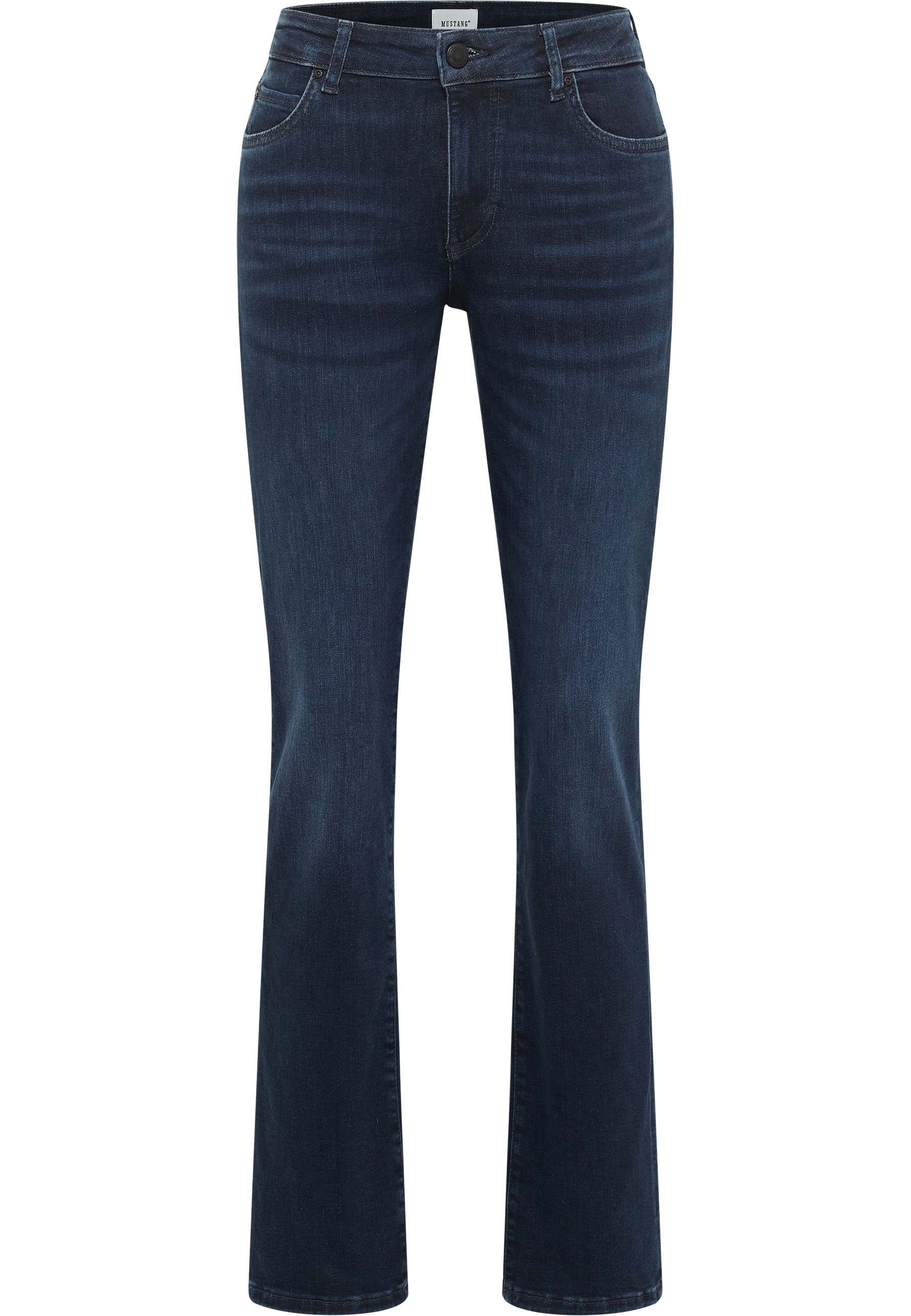 Mustang Damen Jeanshose Style Crosby Relaxed Straight, blau dunkel