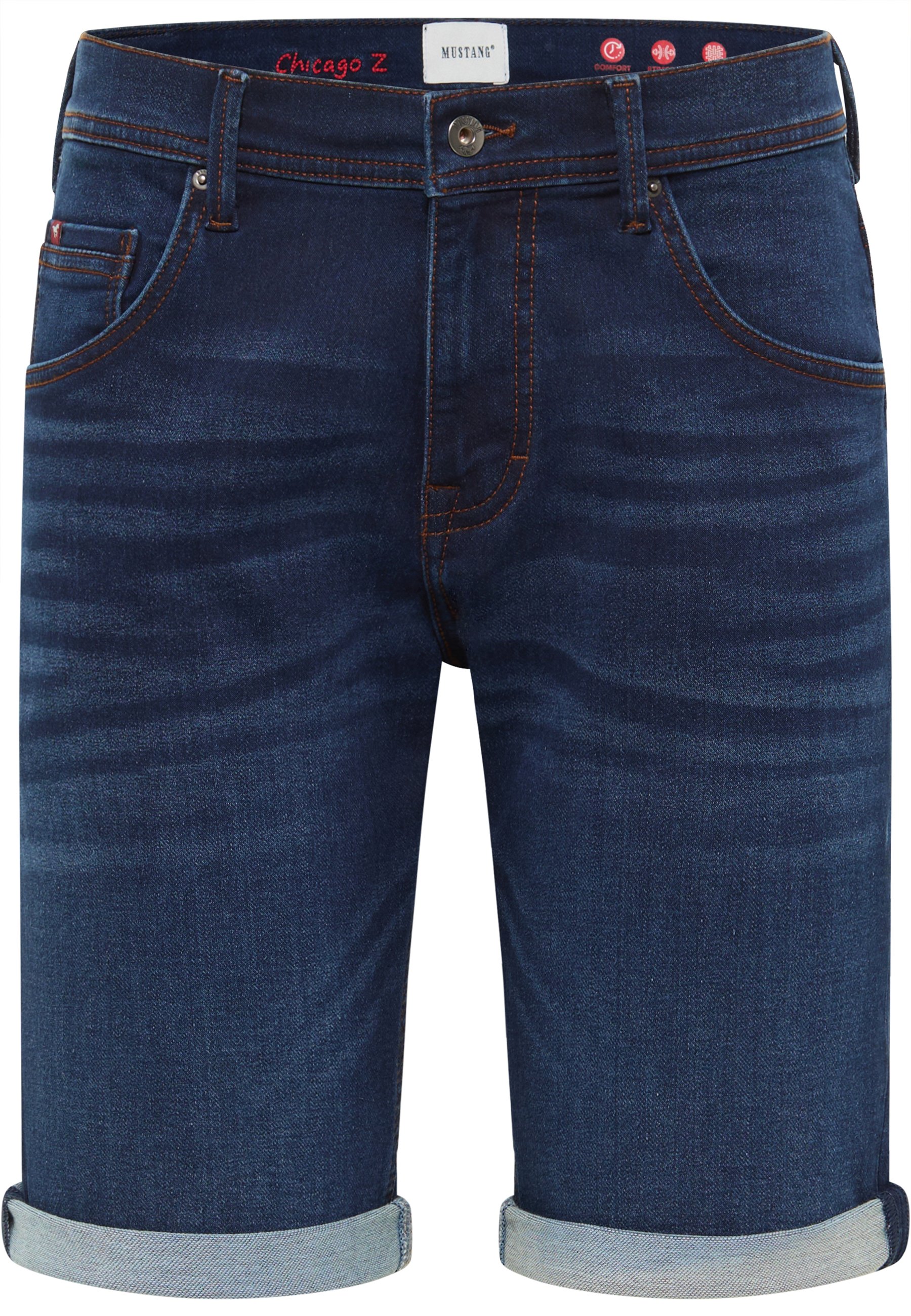 Mustang Herren Jeans-Short Style Chicago Shorts Z, blau dunkel