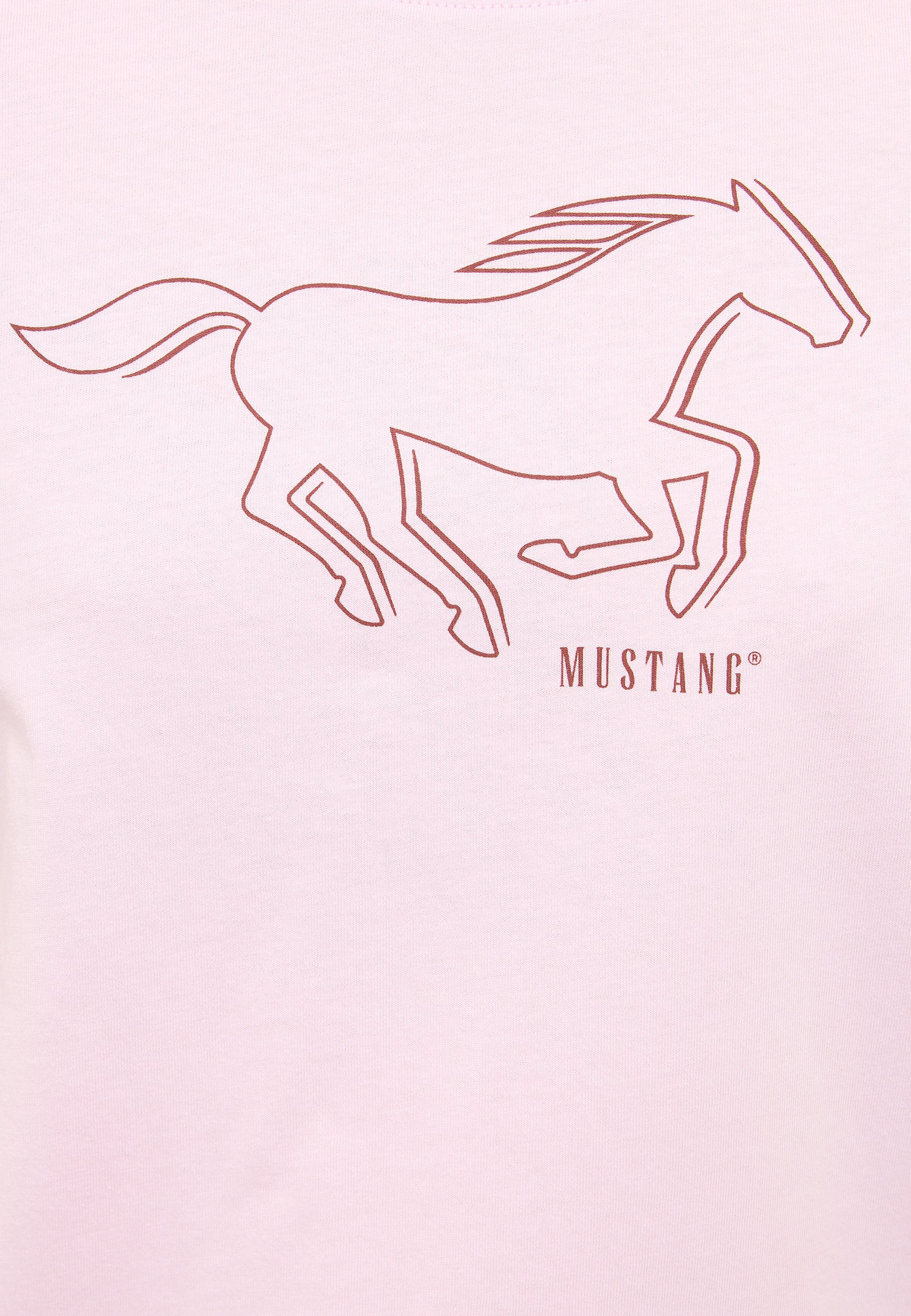 Pferd, Mustang, Silhouette, T‑Shirt, Rosa