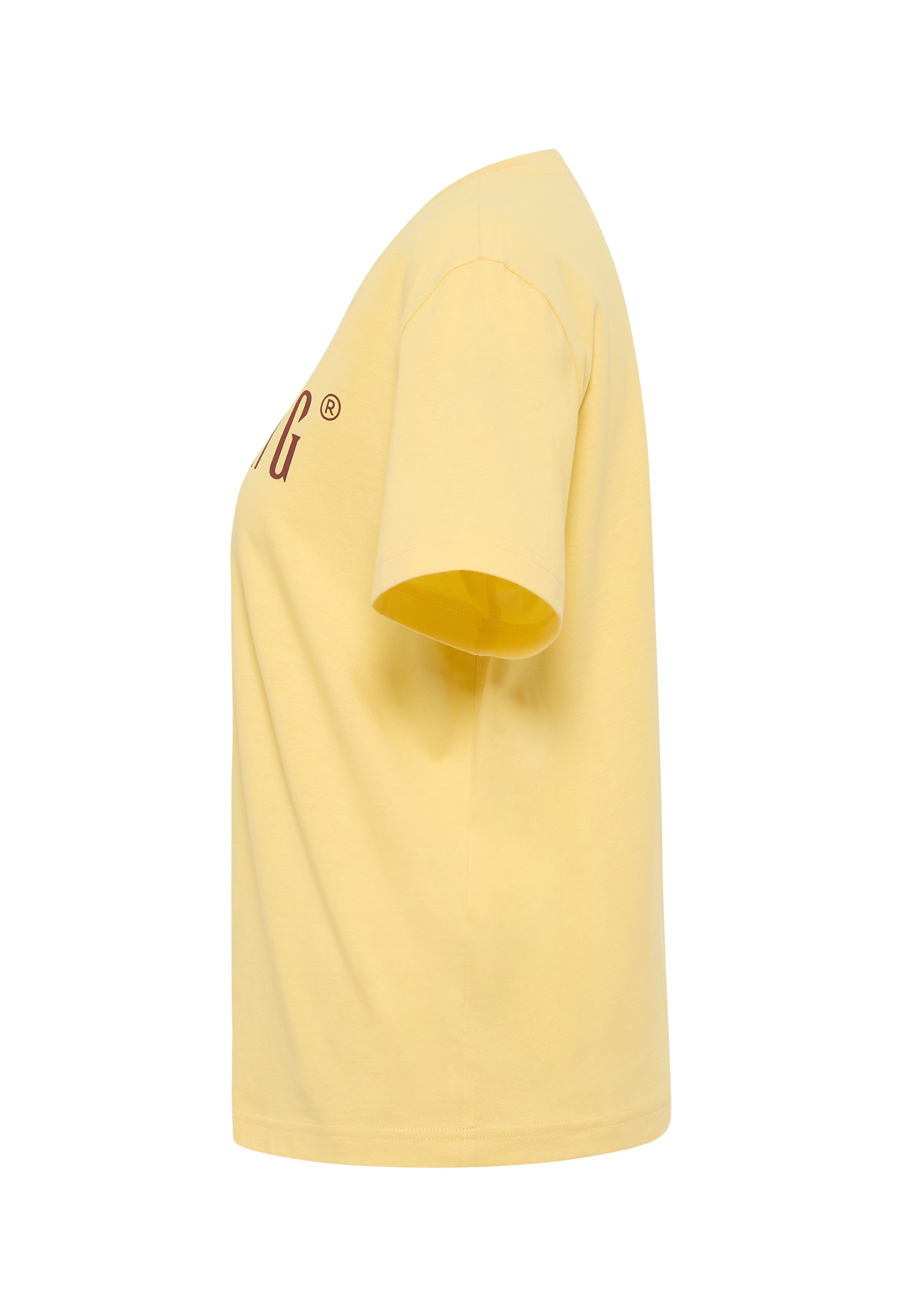 T-Shirt, Short sleeve, Yellow, Cotton, Solid color