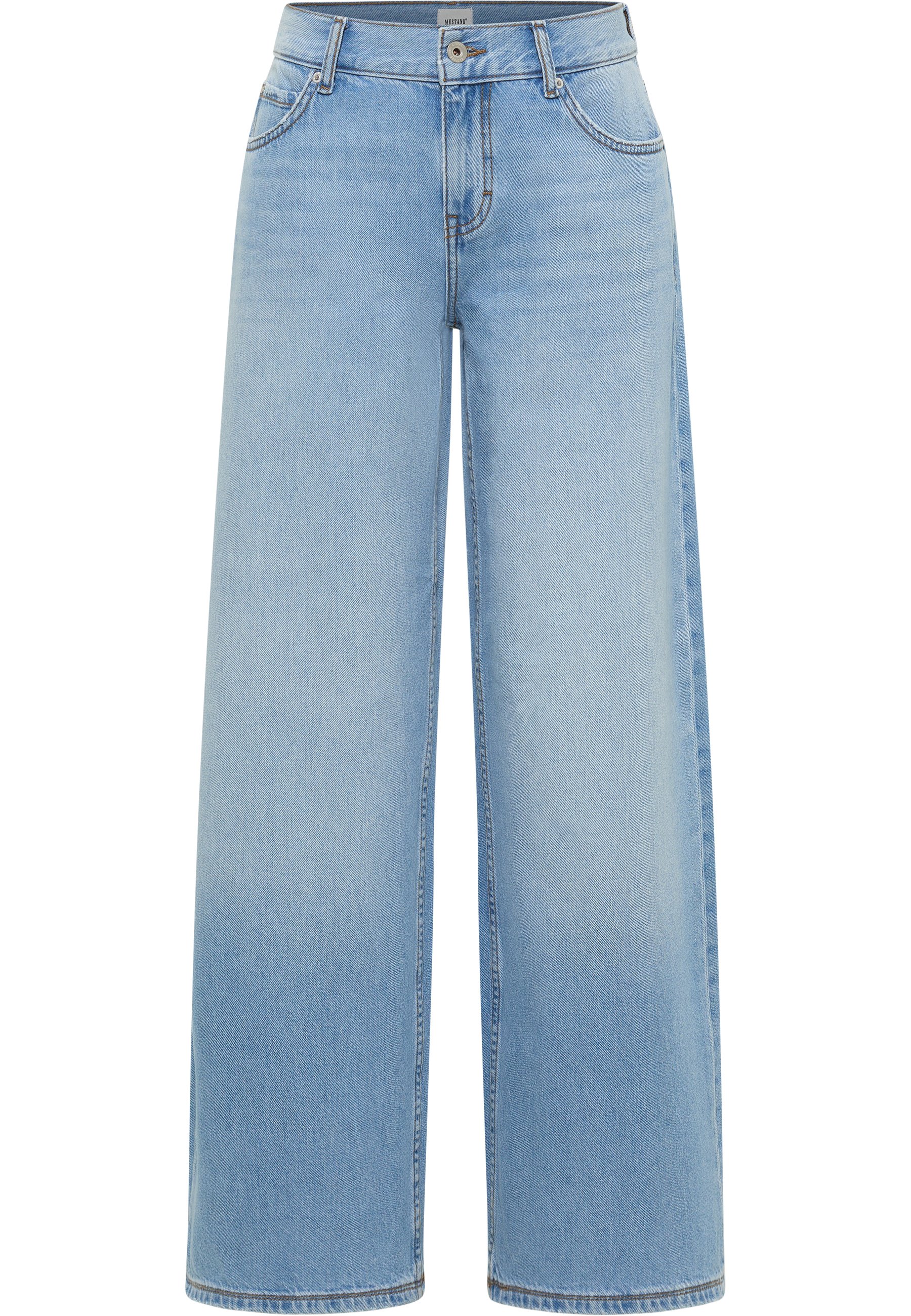 Mustang Damen Jeans Style Medley Wide Leg, hellblau