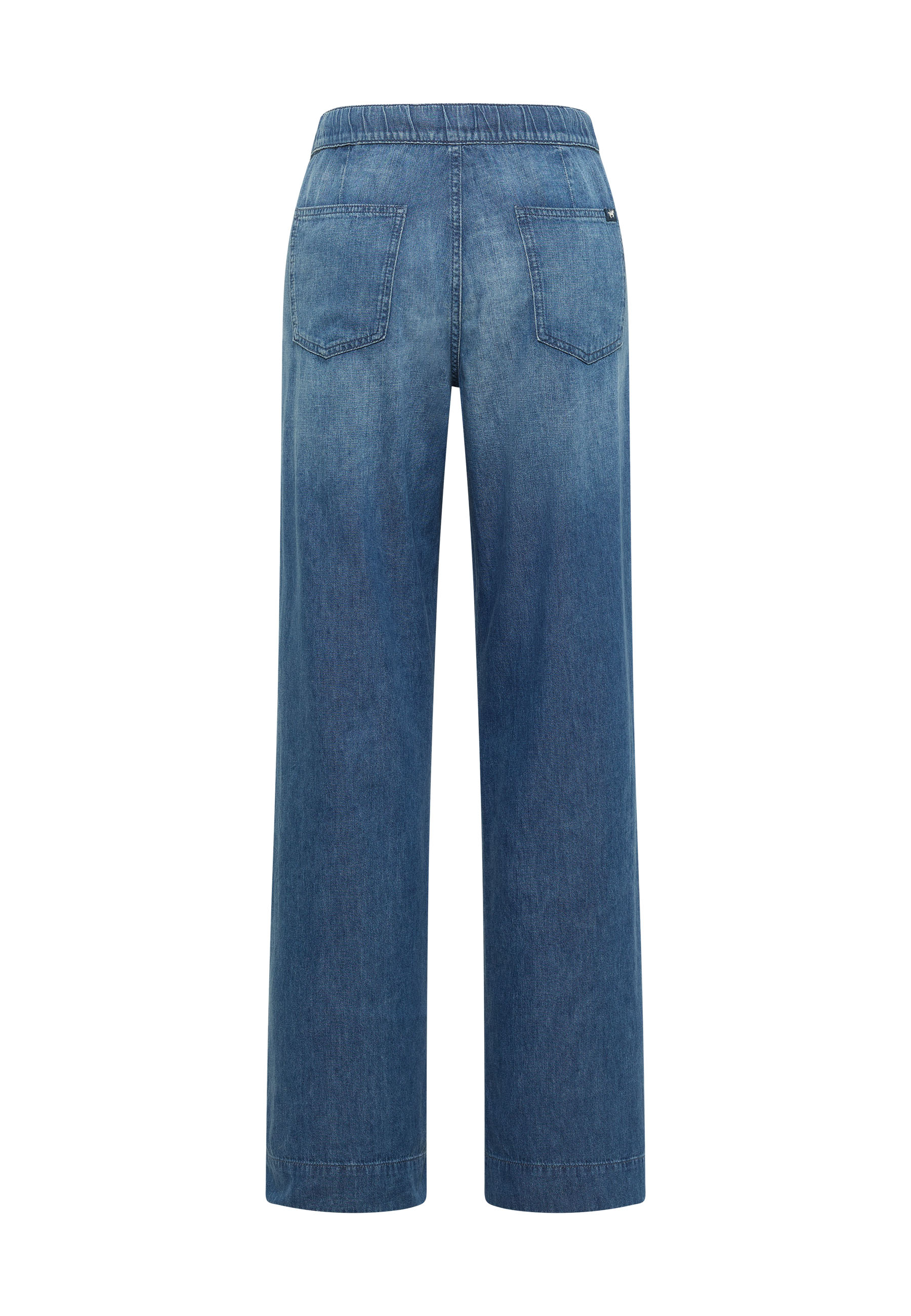 Jeans, Hose, Denim, Hoch taillierte, Gerades Bein