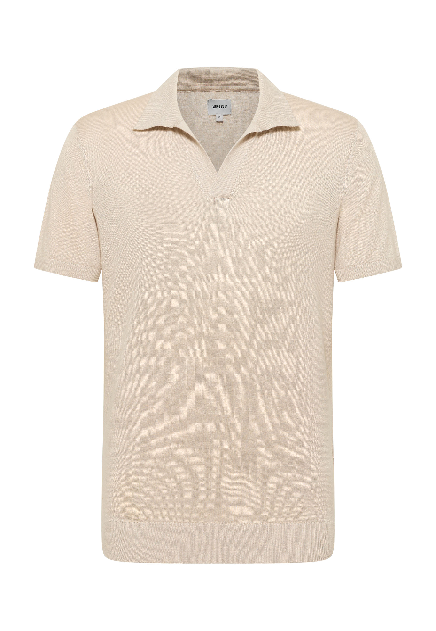Polohemd,  Beige,  Kurzarm,  Strick,  Polo