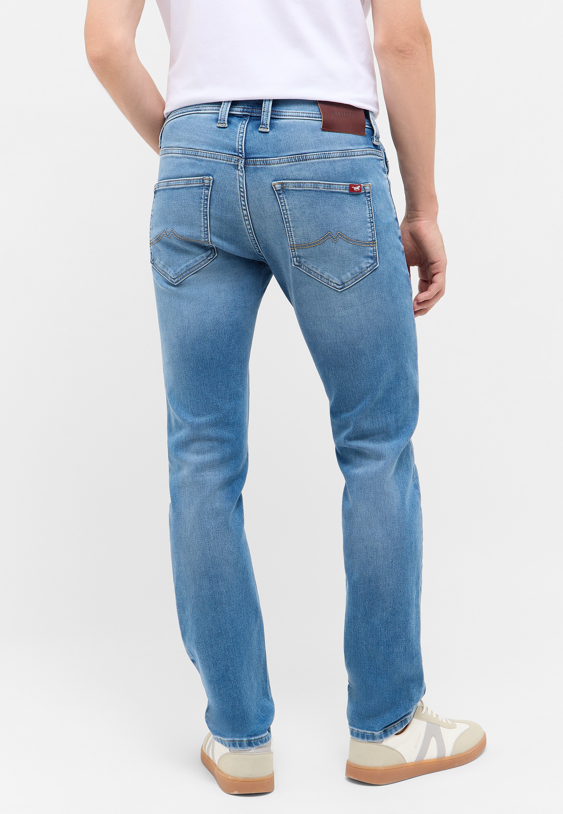 Jeans, Blauer Denim, Hintertaschen, Gerade Bein, Alltagsbekleidung