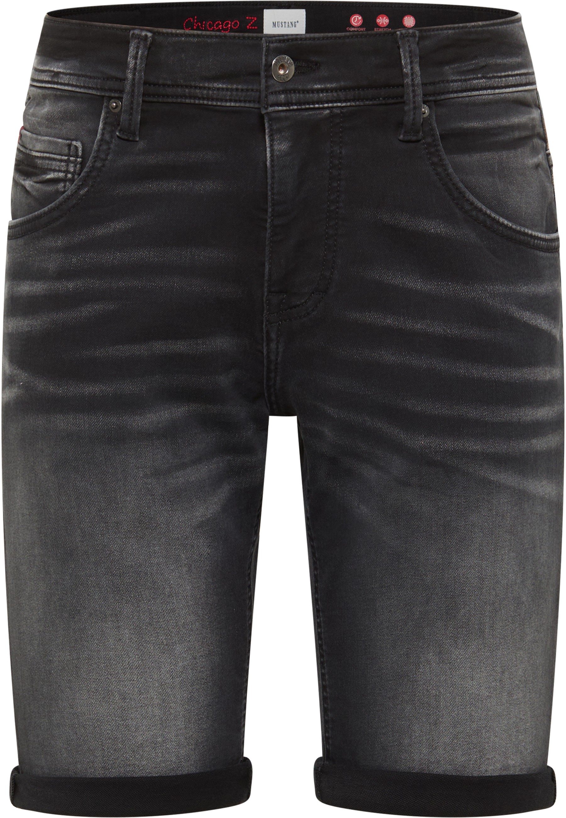 Mustang Herren Jeans-Short Style Chicago Shorts Z, schwarz mittel