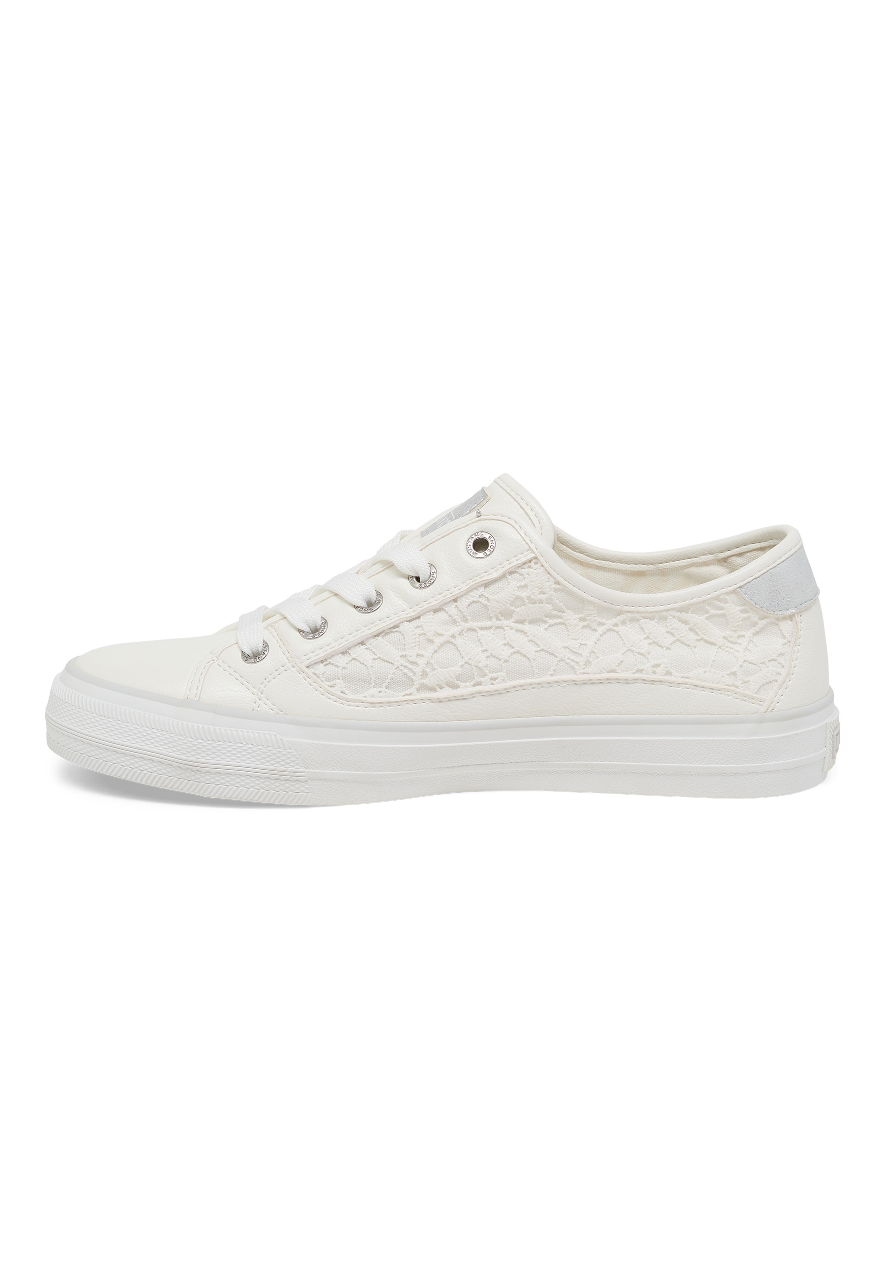 Sneaker, White, Spitzen, Low-cut, Canvas