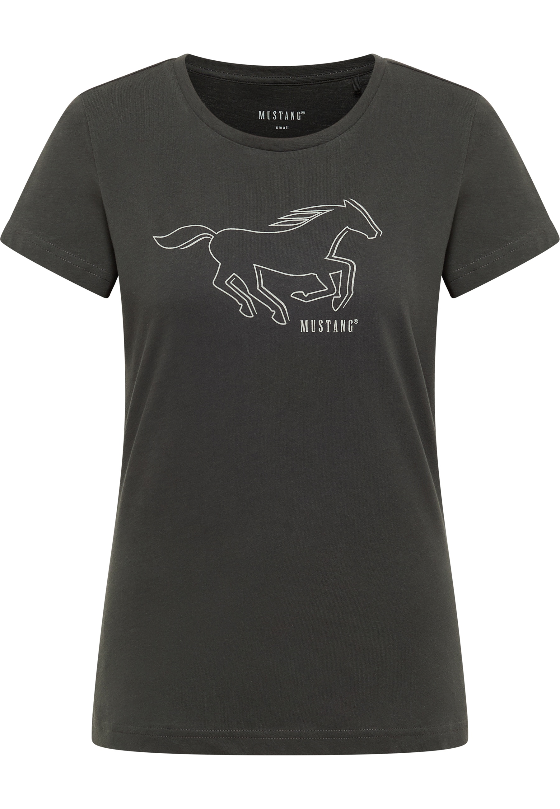 Mustang Damen T-Shirt Style Loa, schwarz