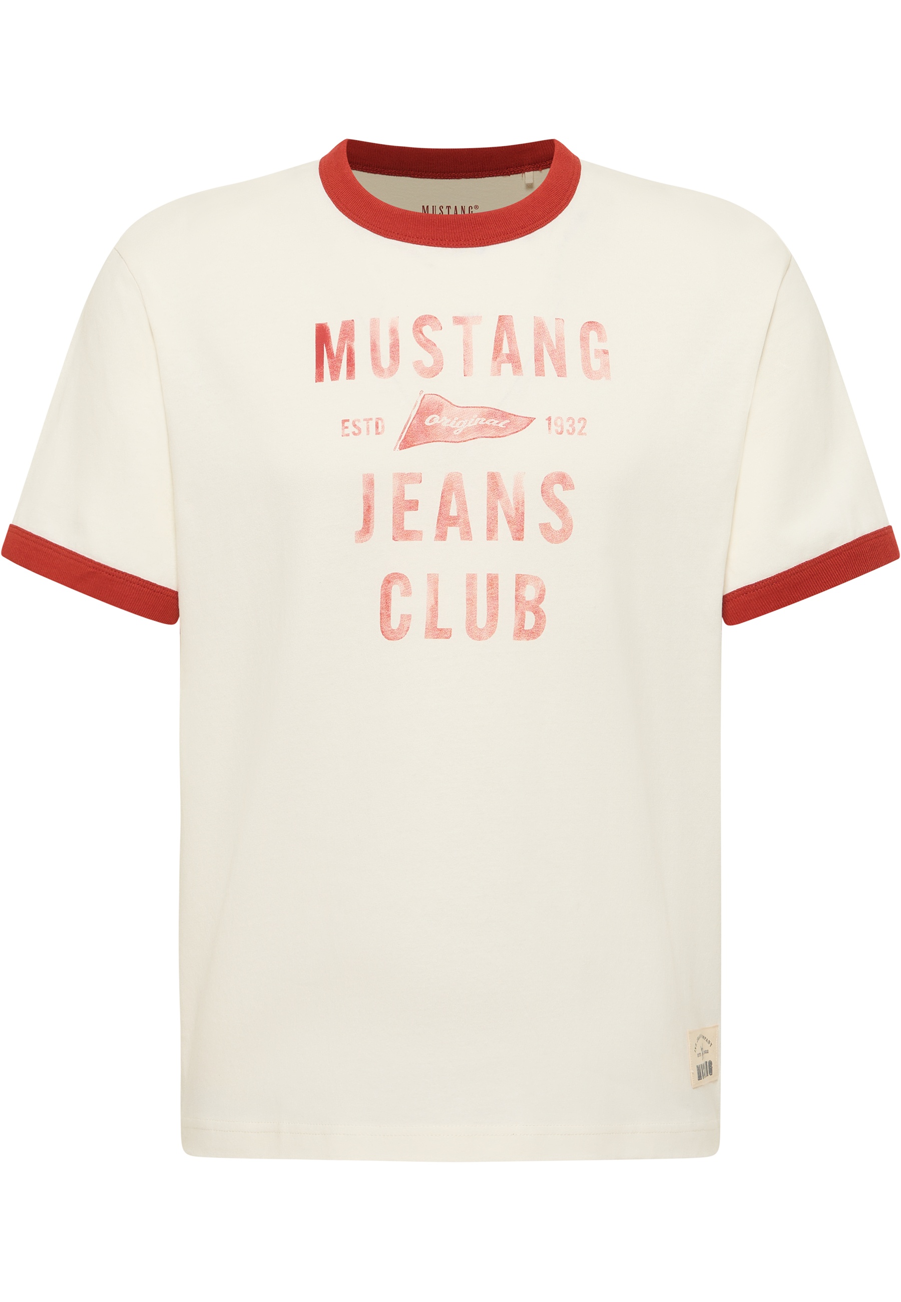 T-shirt, Rundhalsausschnitt, Kurzarm, Grafikshirt, Mustang Jeans Club