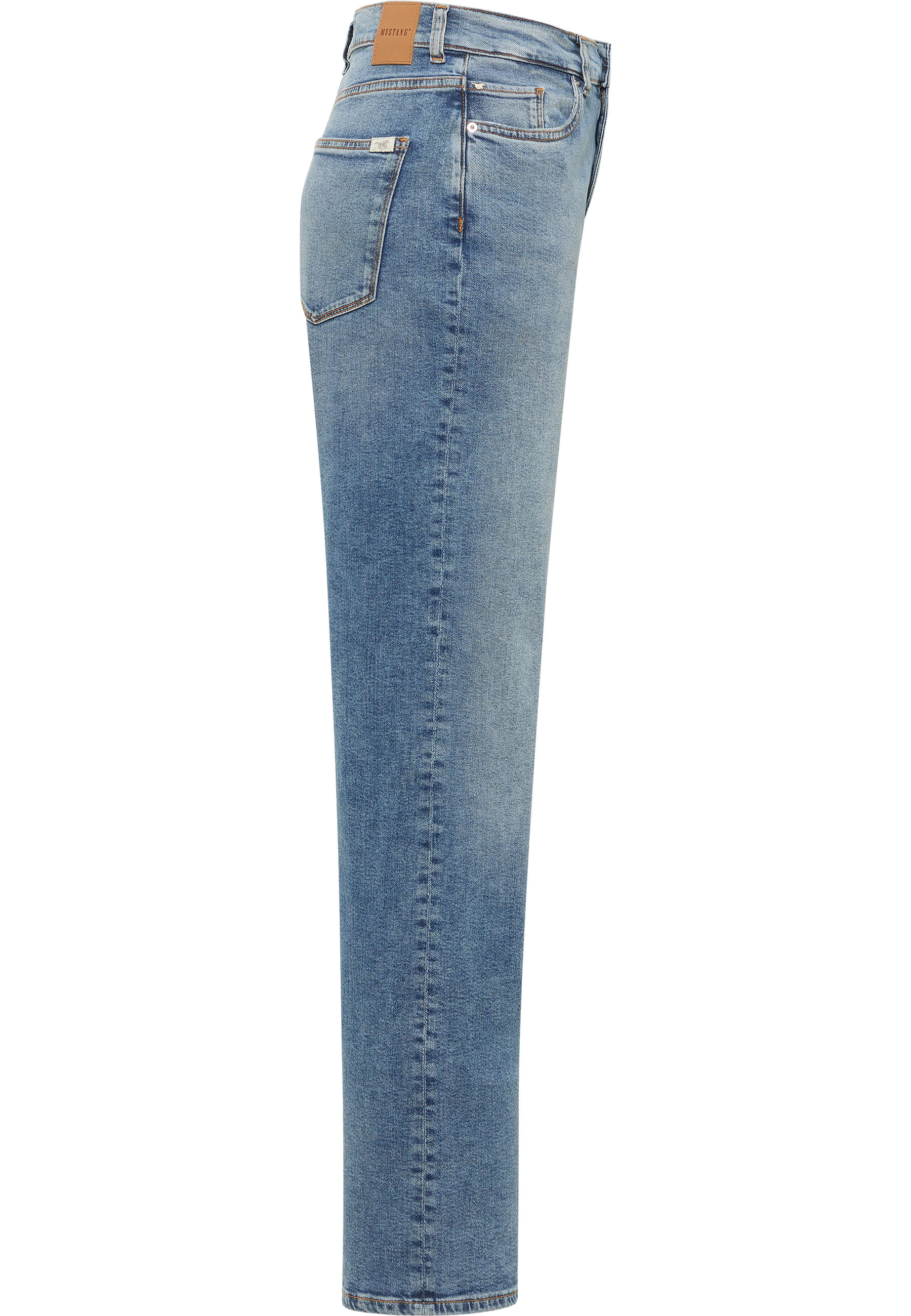 jeans, blau, hoch taillien, gerade geschnitten, denim