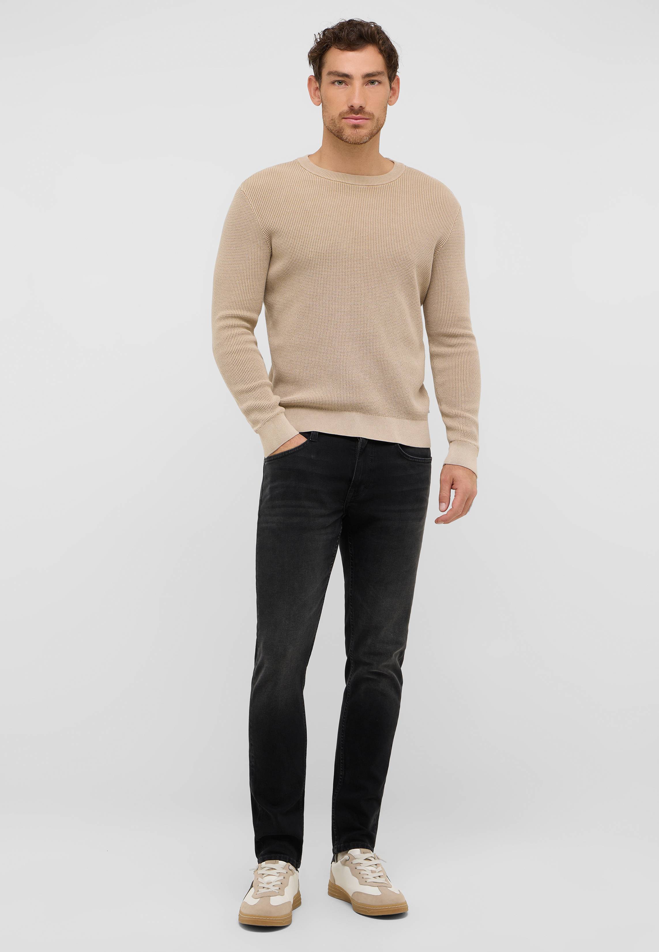 Jeans Style Oregon Slim Langarm, Pullover, Erwachsener, Mann, Person