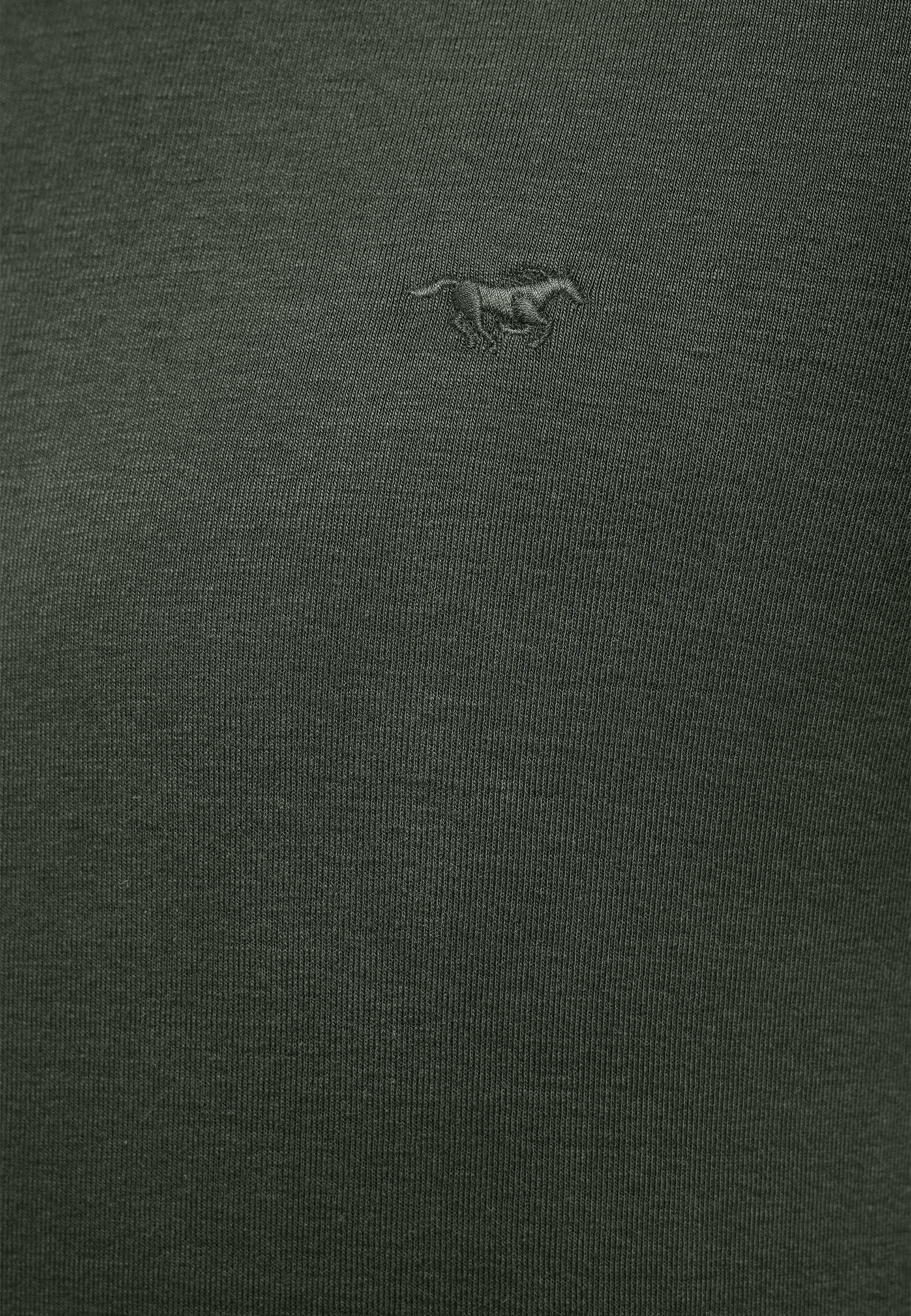 t-shirt, Mustang-Logo, dunkelgrün, Stickerei, einfarbig