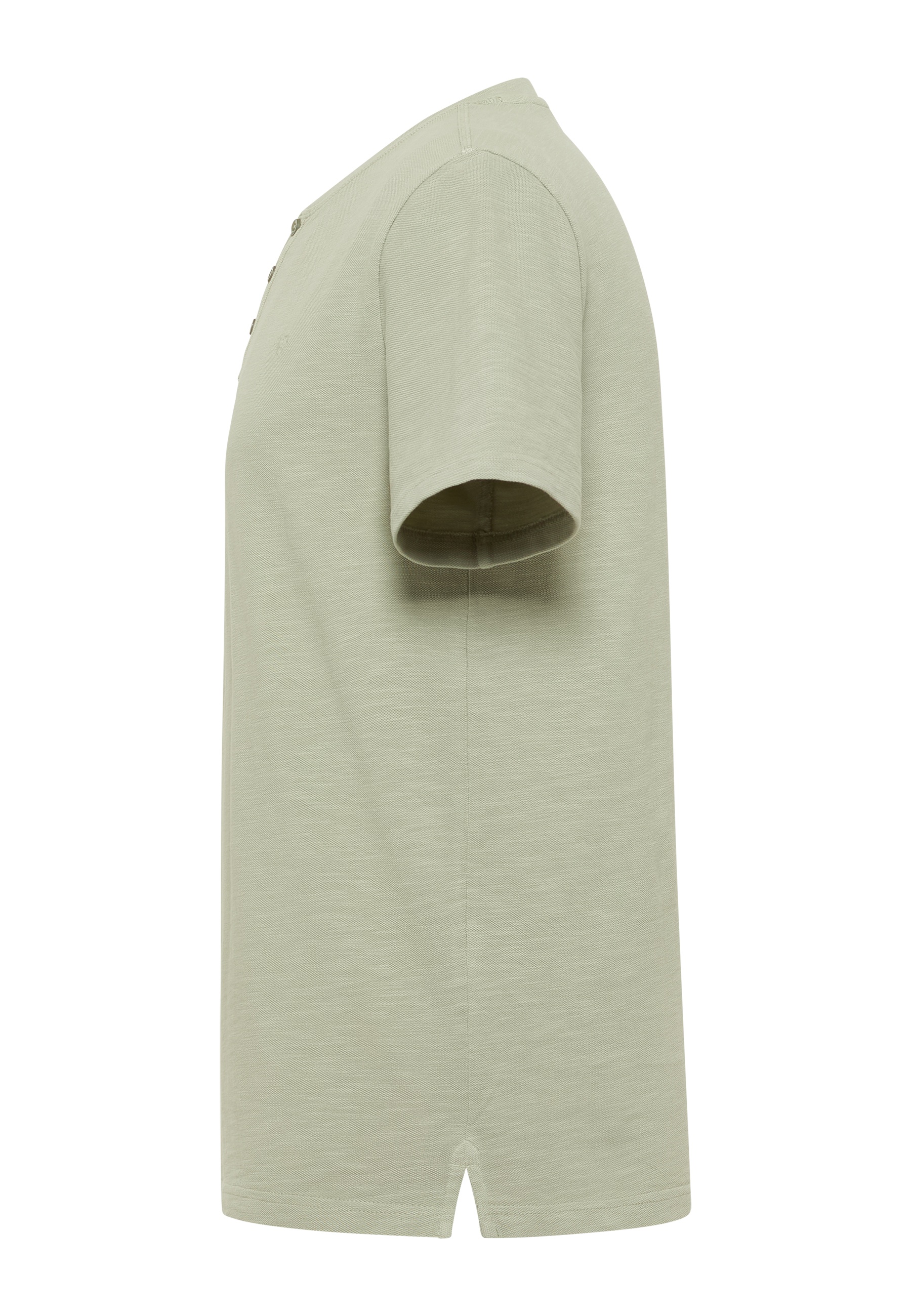 T-Shirt, Kurzarm, Minimal, Beige, Hemdshirt-ähnlich