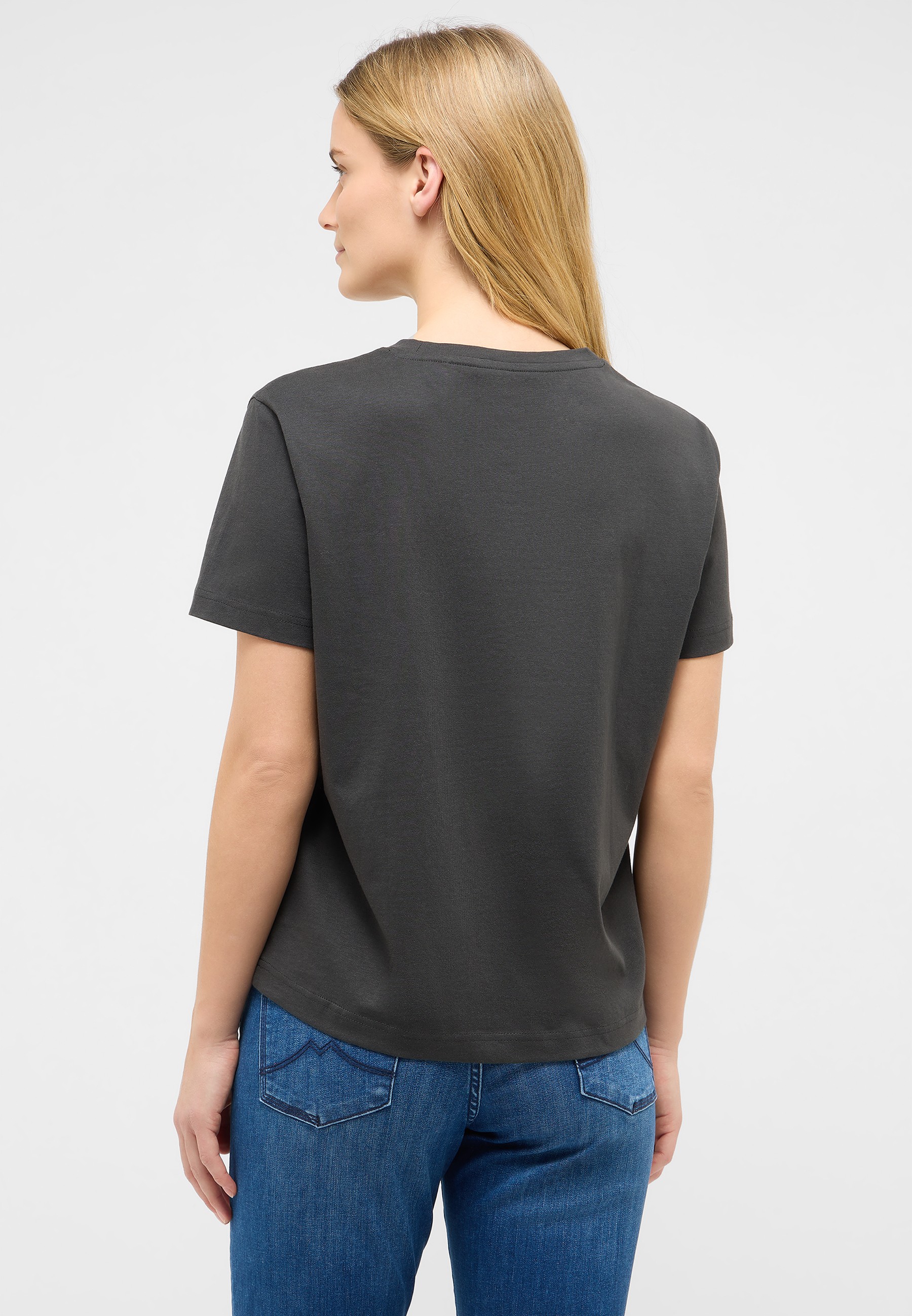 T-Shirt, Kurzarm, Rundhals, Baumwolle, Unifarben