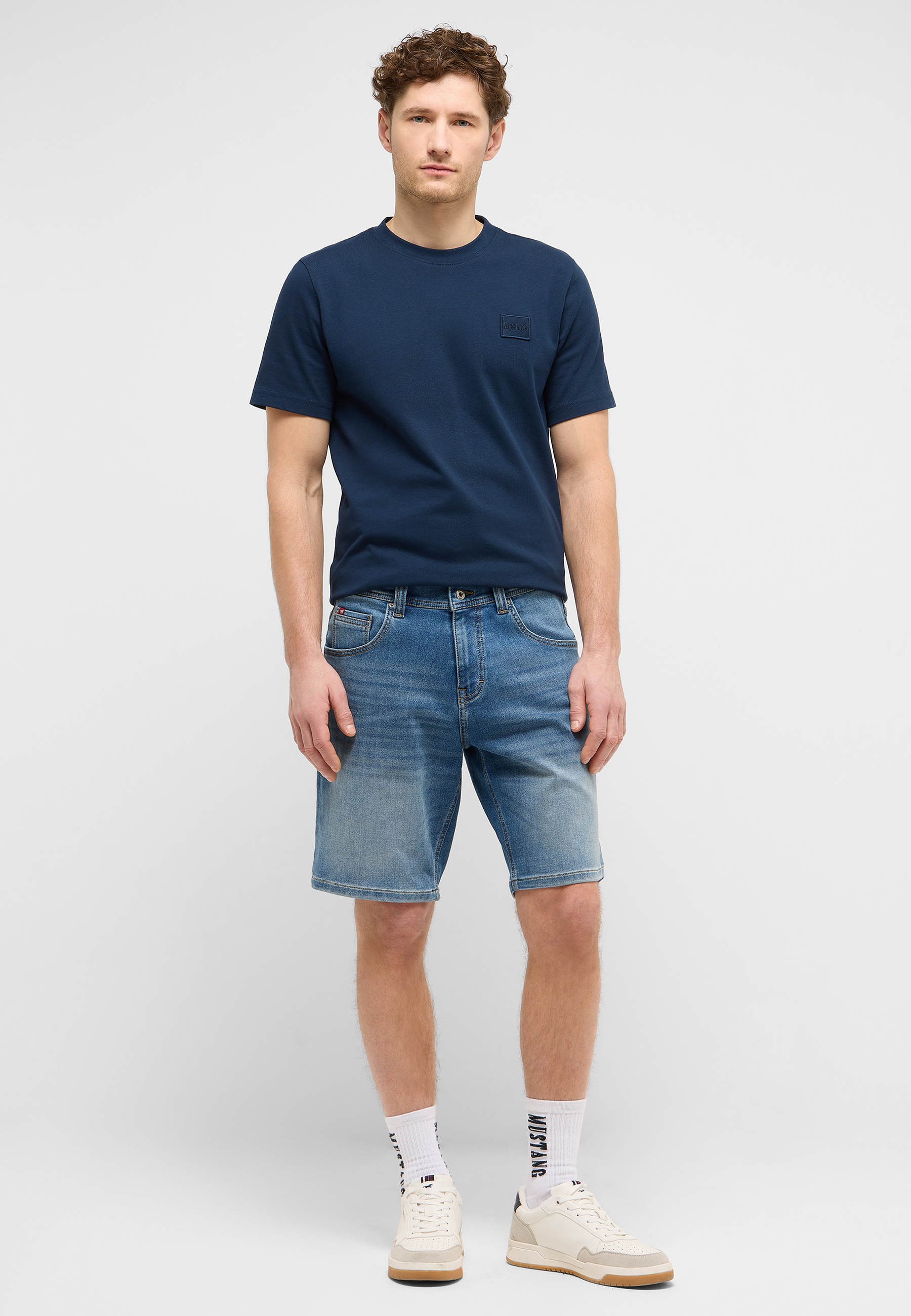 Tee, T-Shirt, Shorts, Denim, Blue
