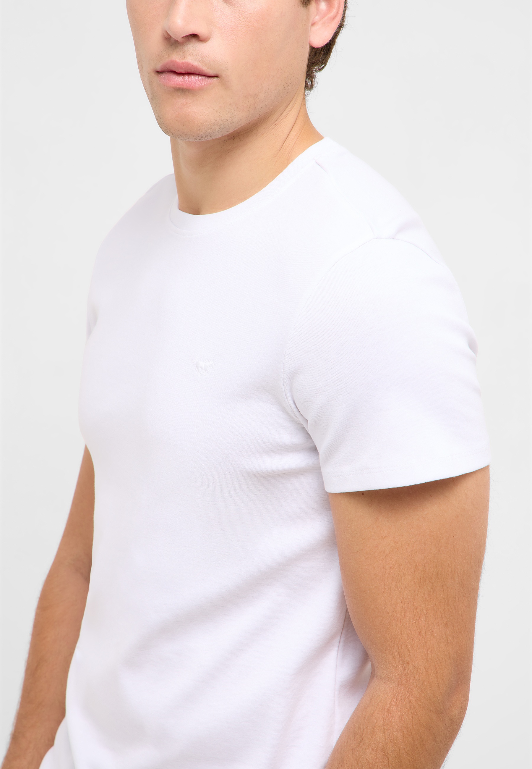 T-Shirt, Weiß, Rundhals, Kurzarm, Blanks/Plain