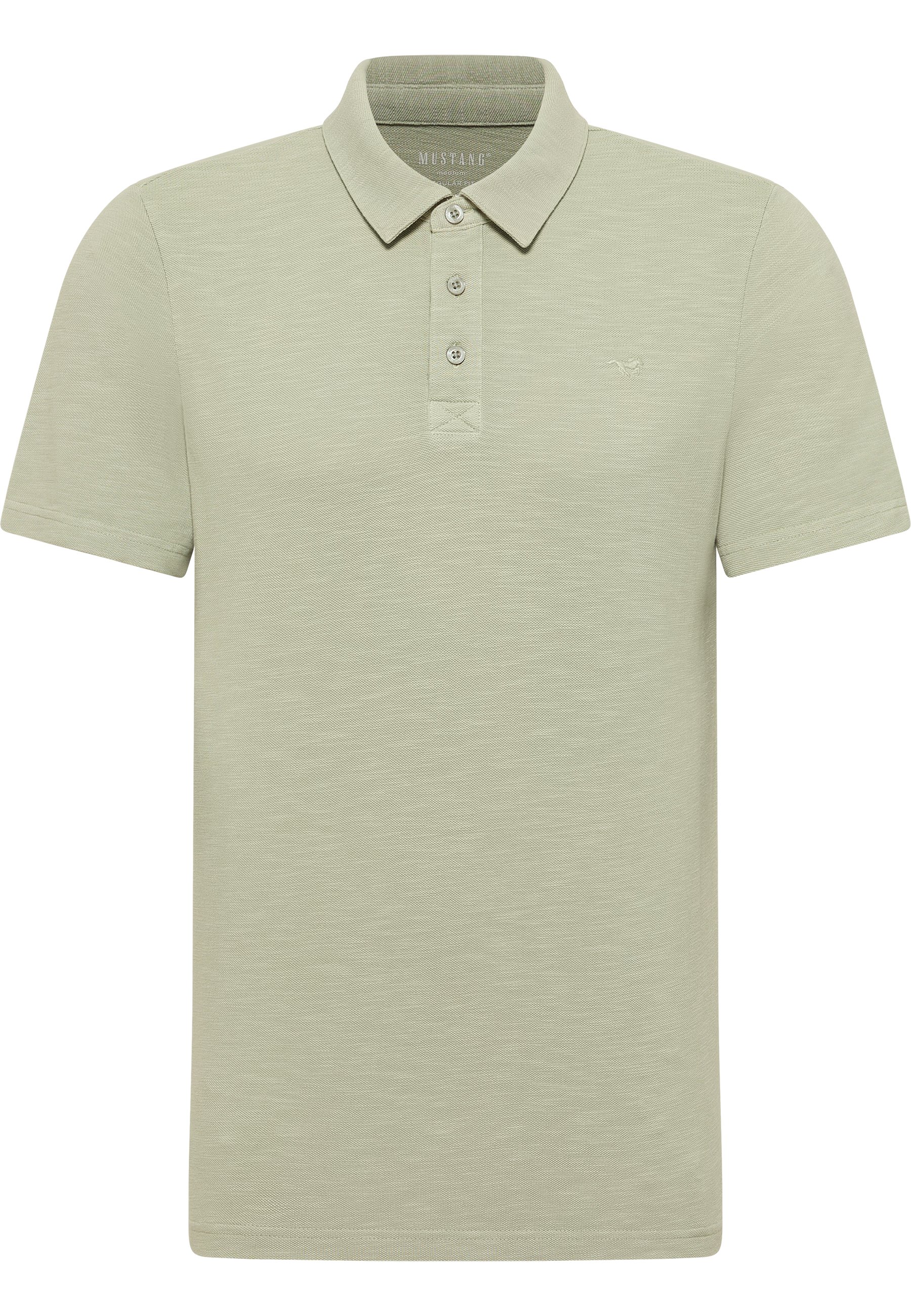 Polohemd, Kurzarm, Strickpolo, Beige, Mustang