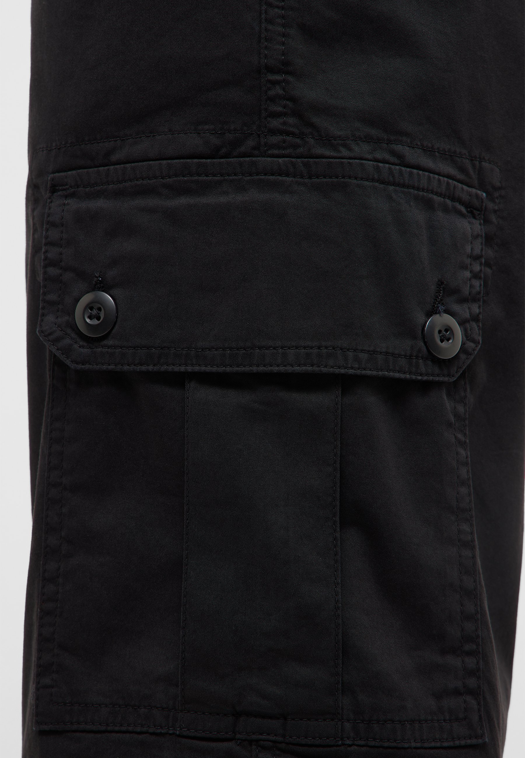 Taschenpatch, Cargo-Tasche, Knopfverschluss, Hose, Schwarz