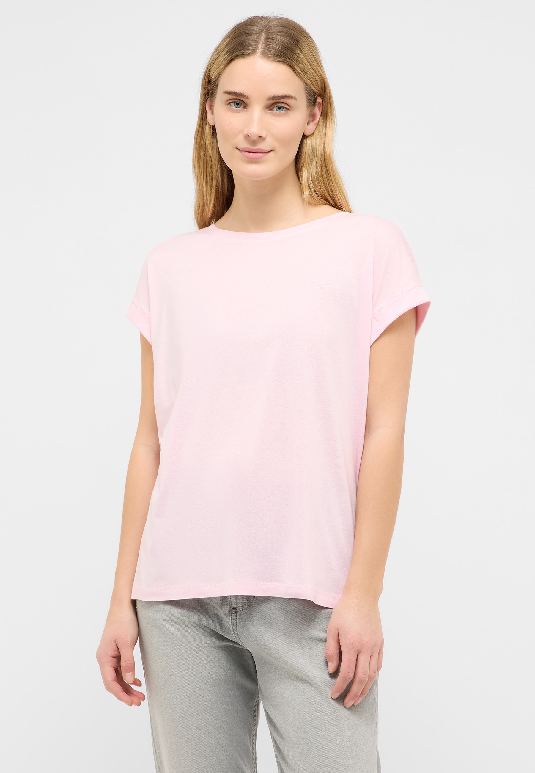 t-shirt, pink, kurzarm, baumwolle, locker