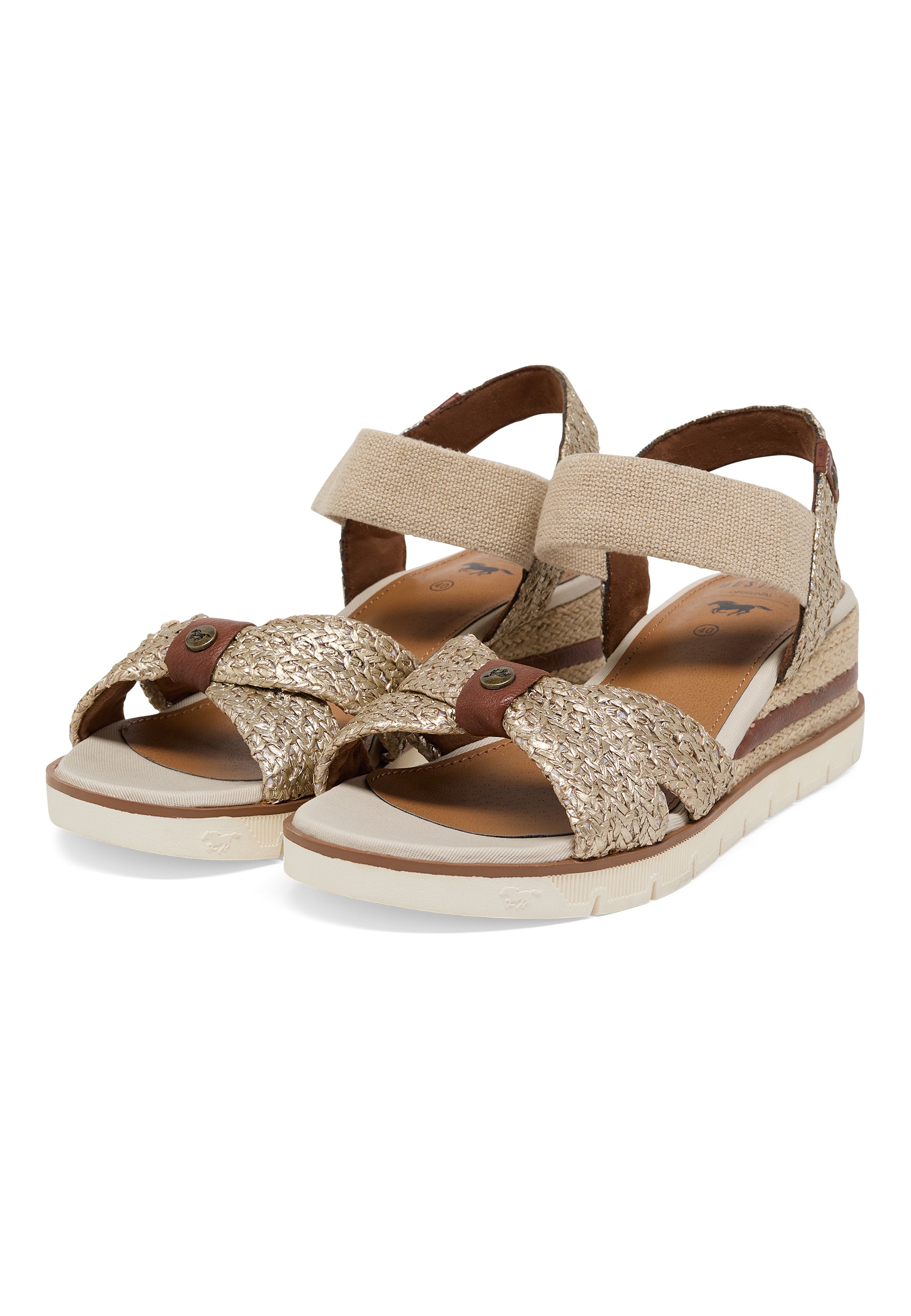 Sandalen, Jute, Schnürriemen, Sandalette, Plateausohle