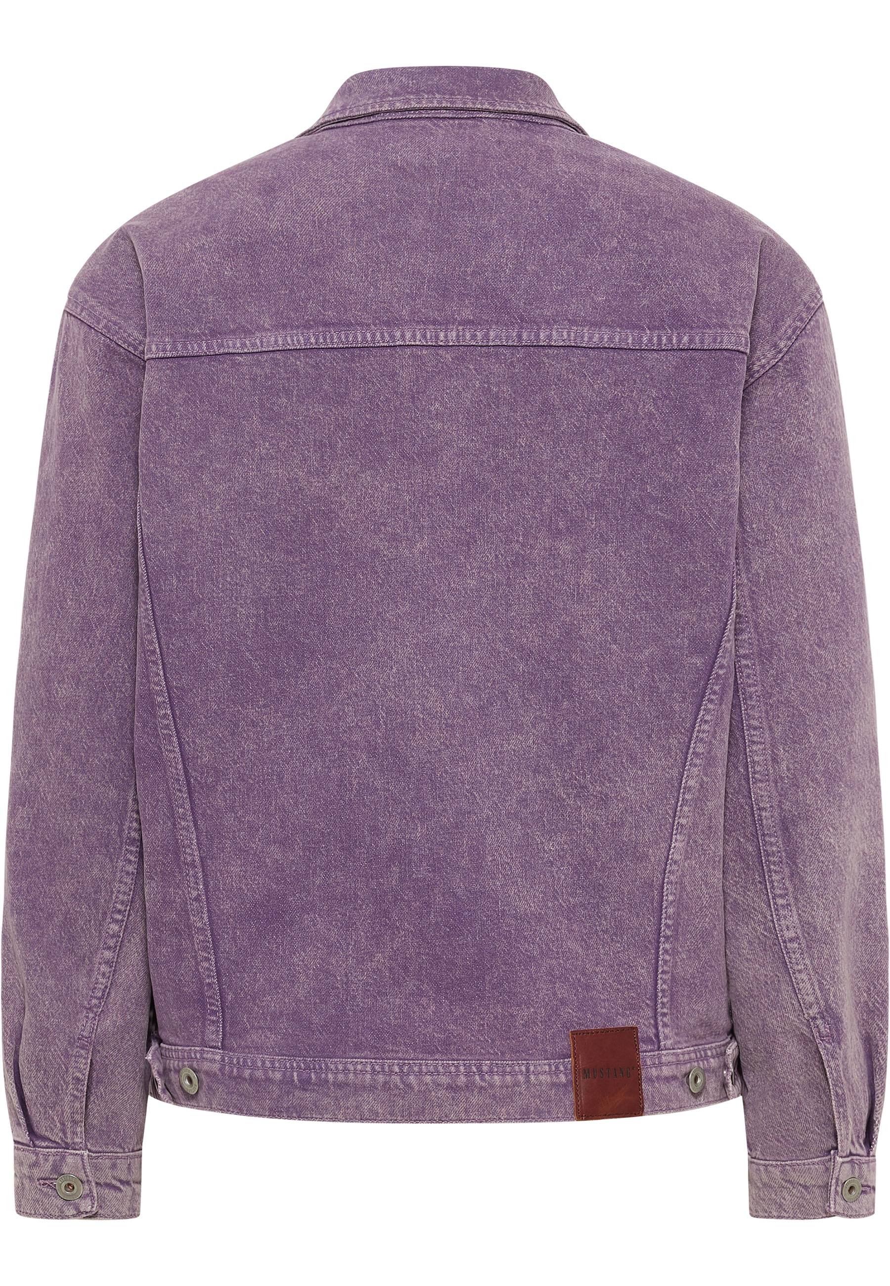 Jacket, Denim, Purple, Back, Vintage wash