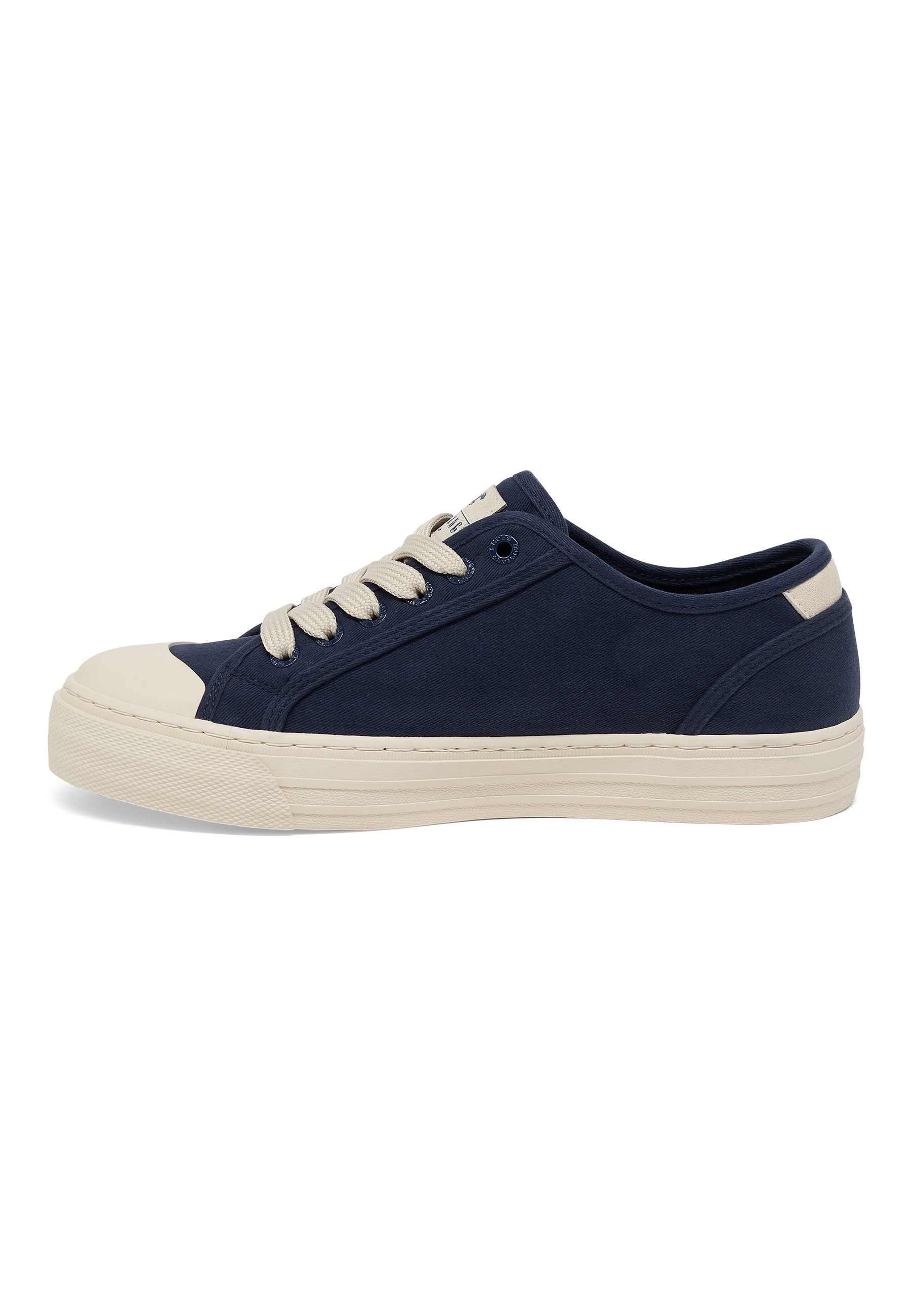 Sneaker, Canvas, Low-top, Navy, Beige sole