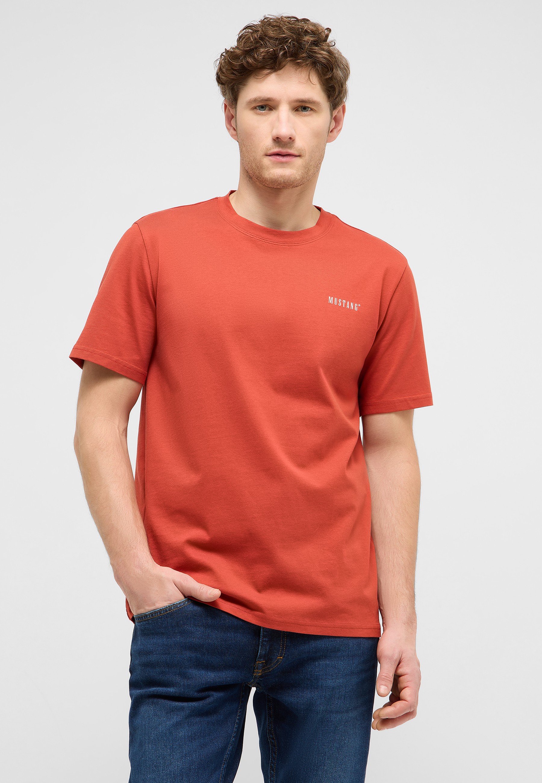 T-Shirt, Kurzarm, Rundhals, Unifarben, Herren