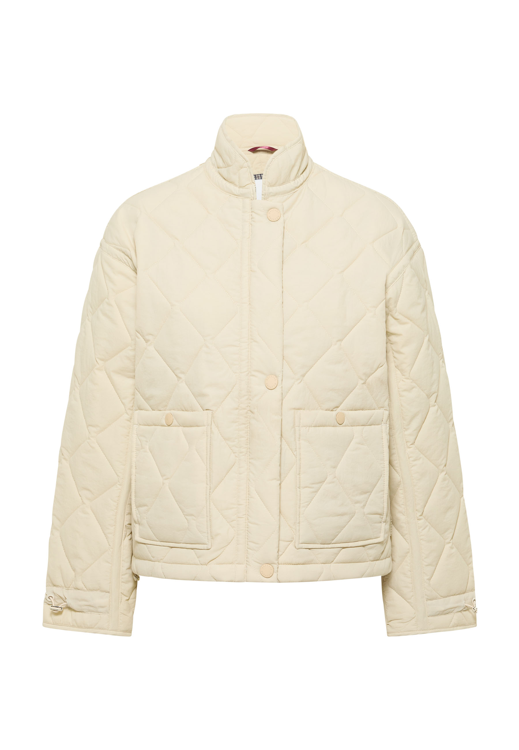 Quilted jacket, Puffer, Short jacket, Beige, Knit? no